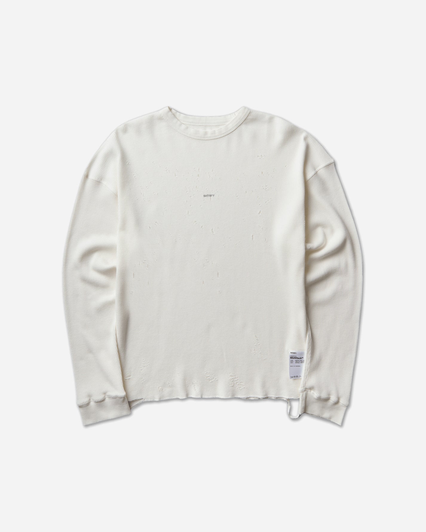 Satisfy Mothtech Waffle Long Tee OffWhite SA T-Shirts Longsleeve 11113-11101 11101