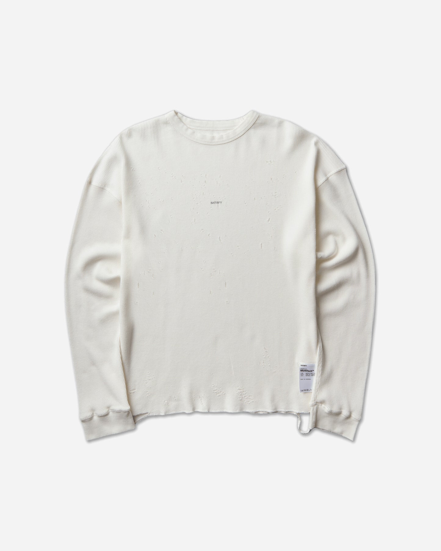 Satisfy Mothtech Waffle Long Tee OffWhite SA T-Shirts Longsleeve 11113-11101 11101