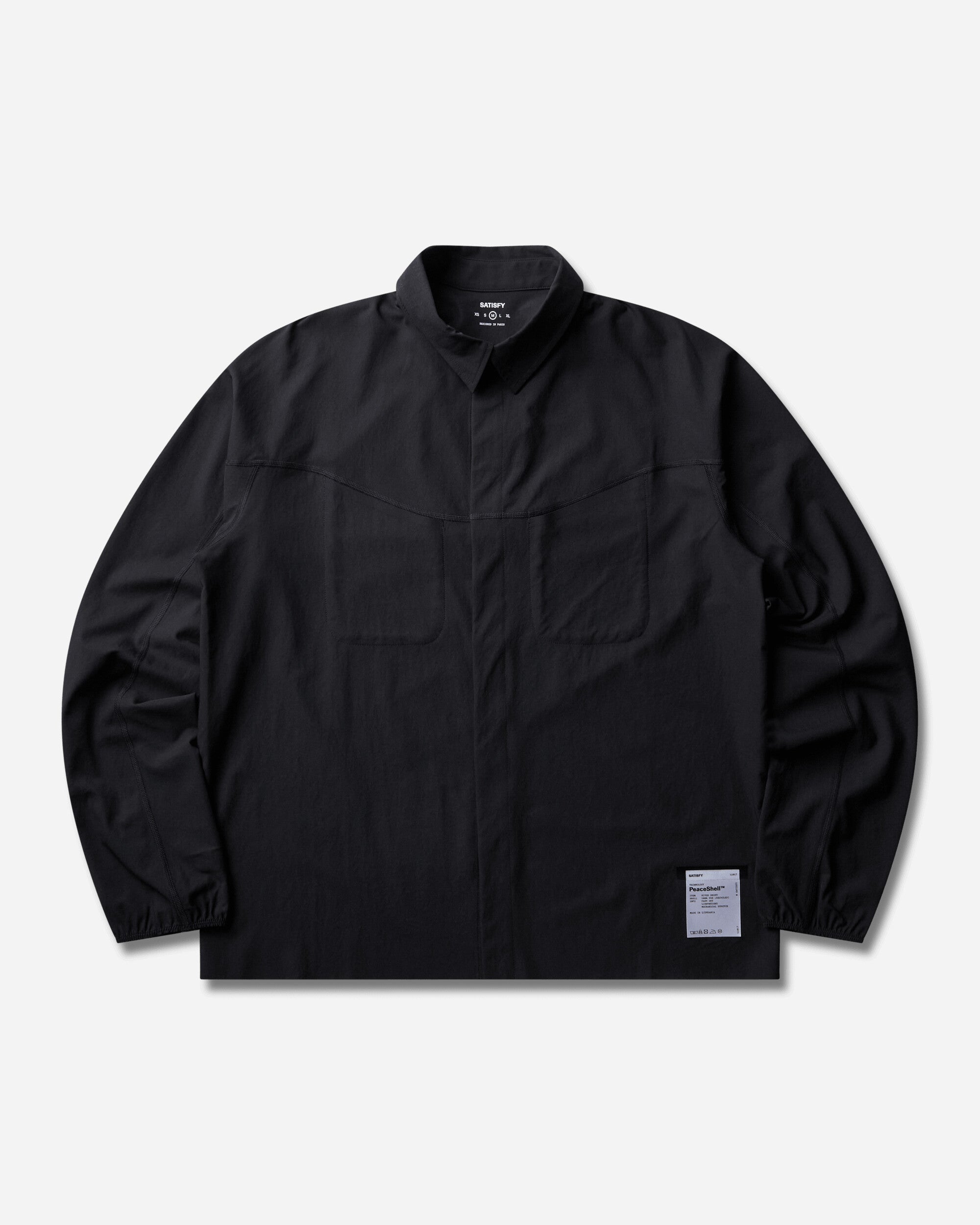 Satisfy Peaceshell River Shirt Black Shirts Longsleeve Shirt 11143-00000 00000