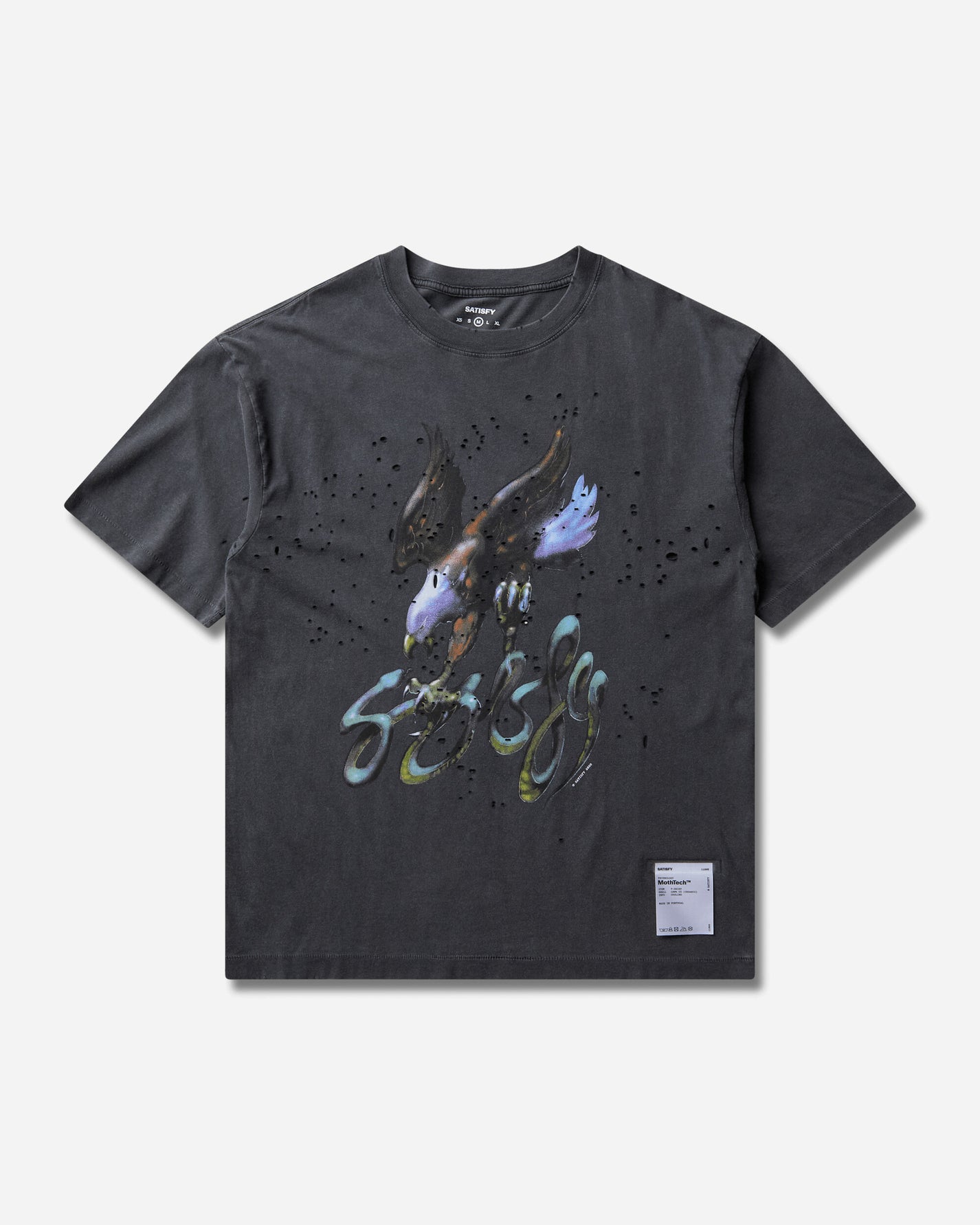 Satisfy Mothtech T Shirt Aged Black Eagle T-Shirts Shortsleeve 11006-00A35 00A35