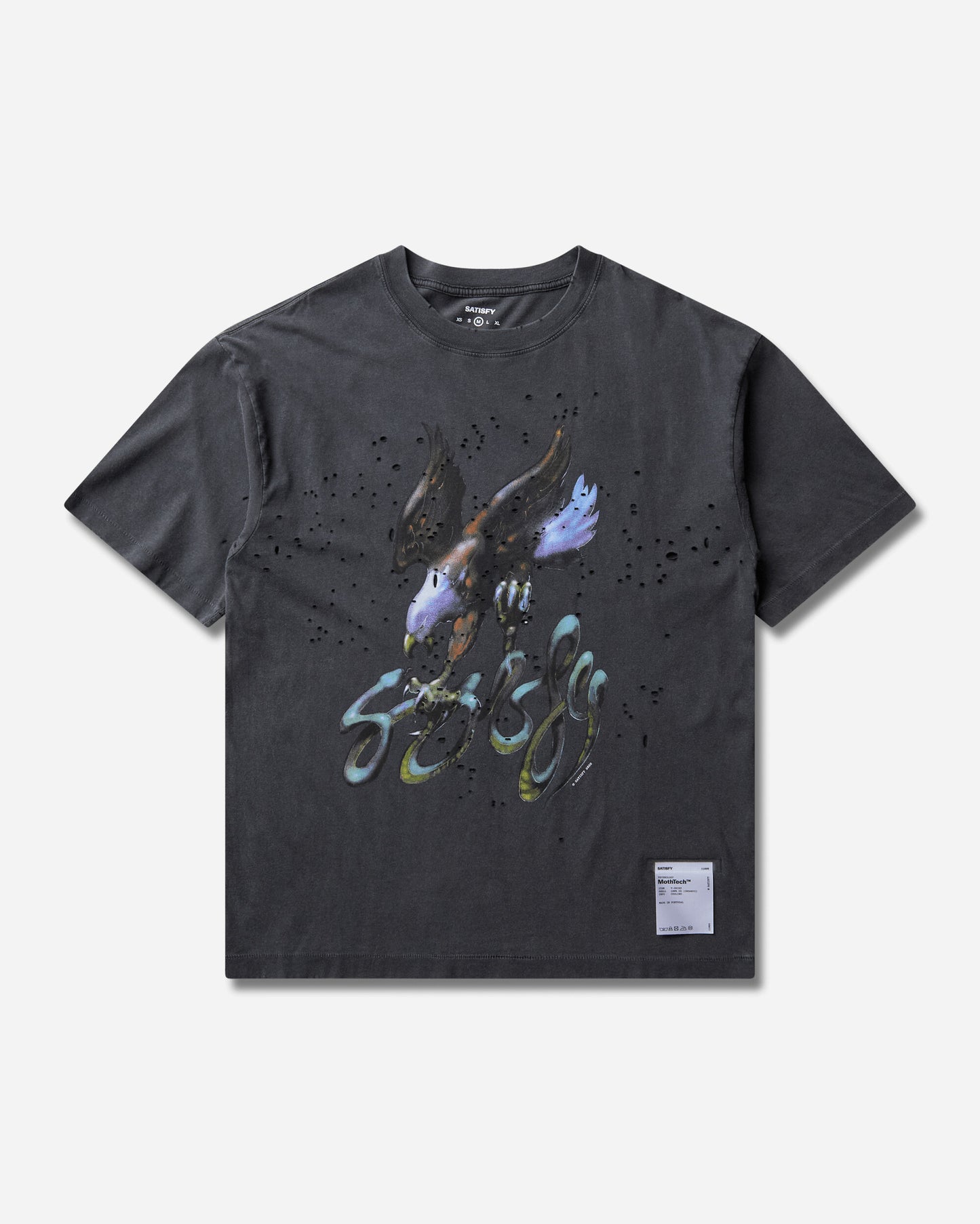 Satisfy Mothtech T Shirt Aged Black Eagle T-Shirts Shortsleeve 11006-00A35 00A35