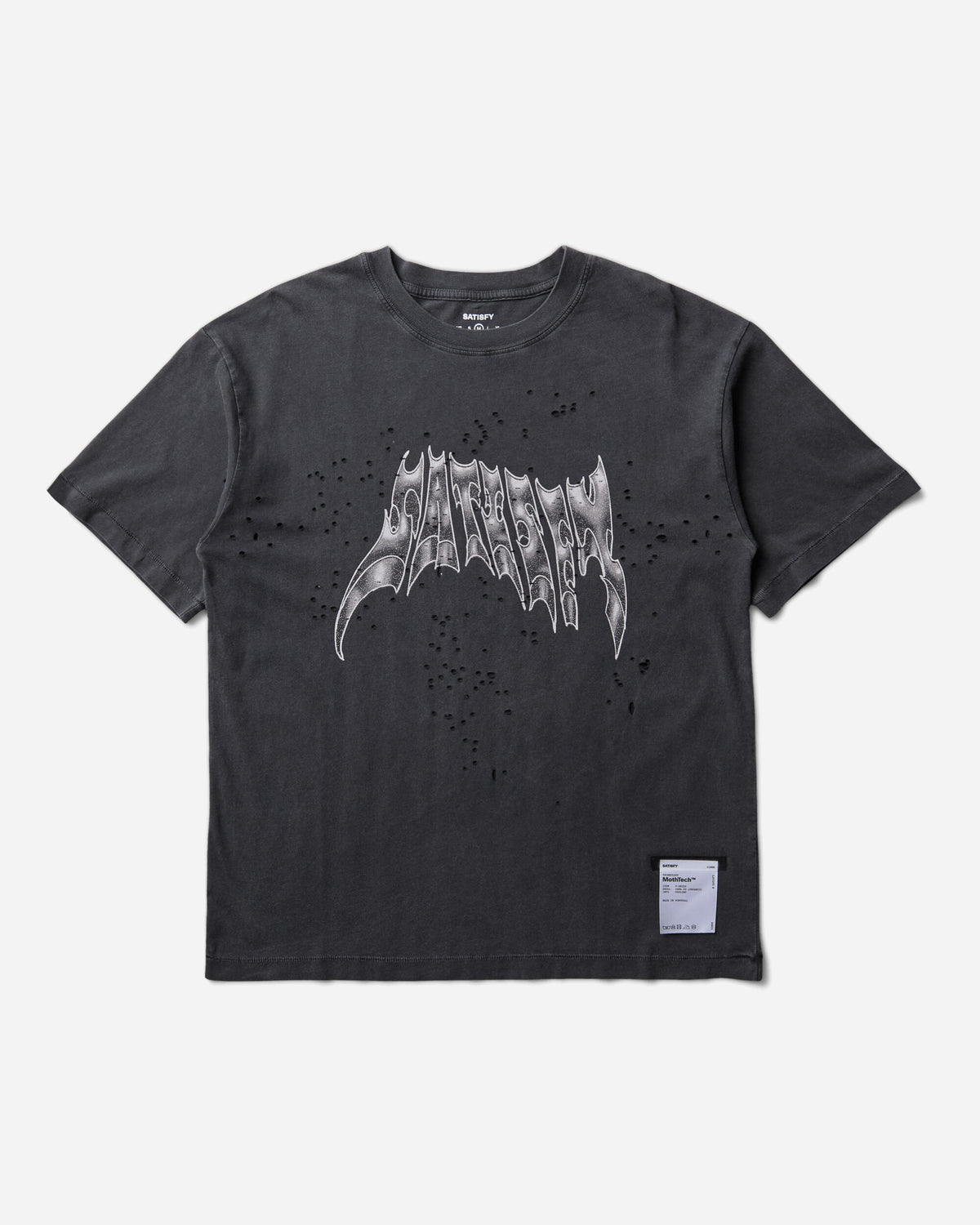 Satisfy Mothtech T Shirt Aged Black AirBrush Glitt T-Shirts Shortsleeve 11006-00A38 00A38