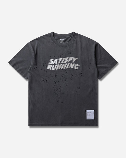 Satisfy Mothtech T Shirt Aged Black Pochoir Satisf T-Shirts Shortsleeve 11006-00A45 00A45