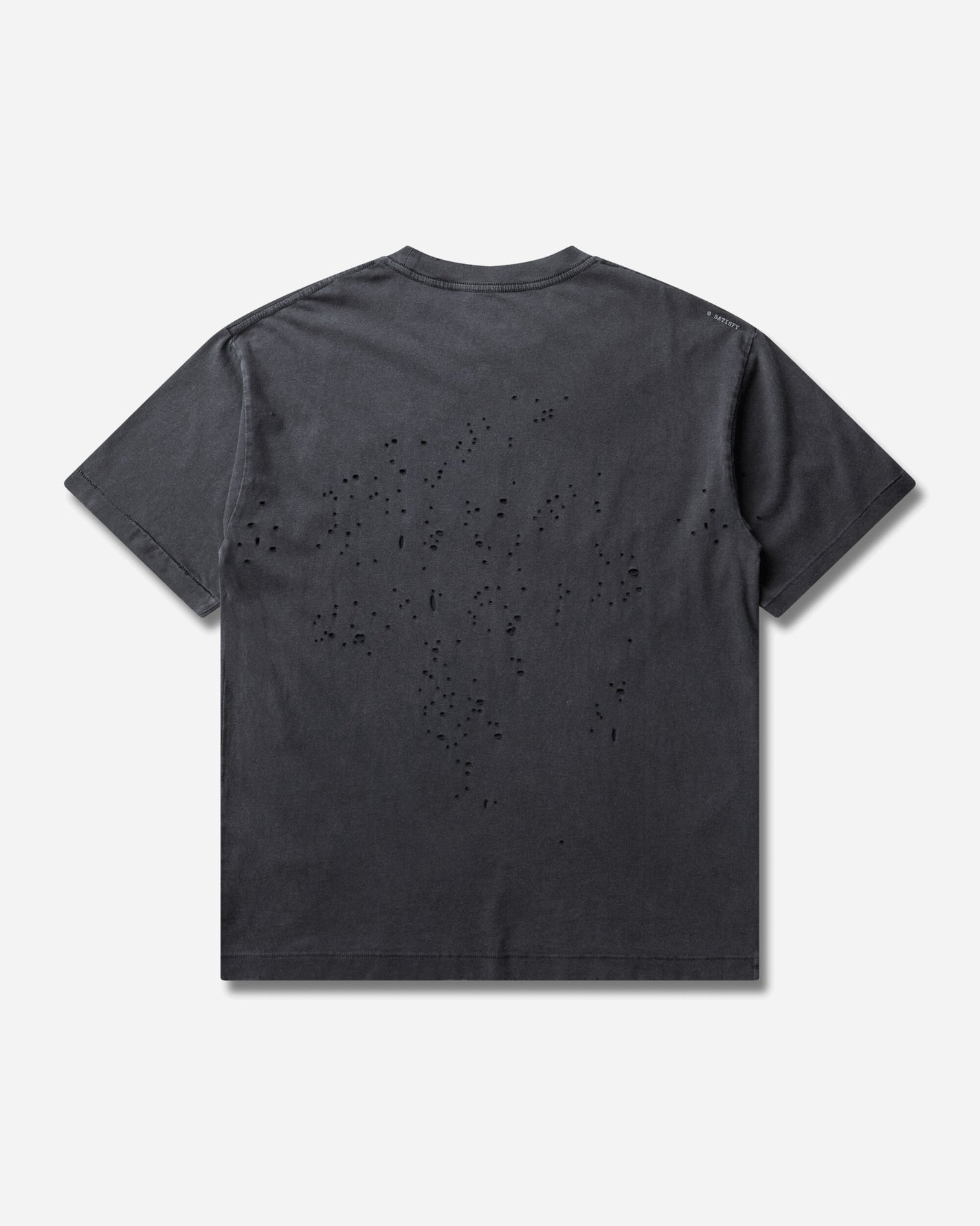 Satisfy Mothtech T Shirt Aged Black Pochoir Satisf T-Shirts Shortsleeve 11006-00A45 00A45