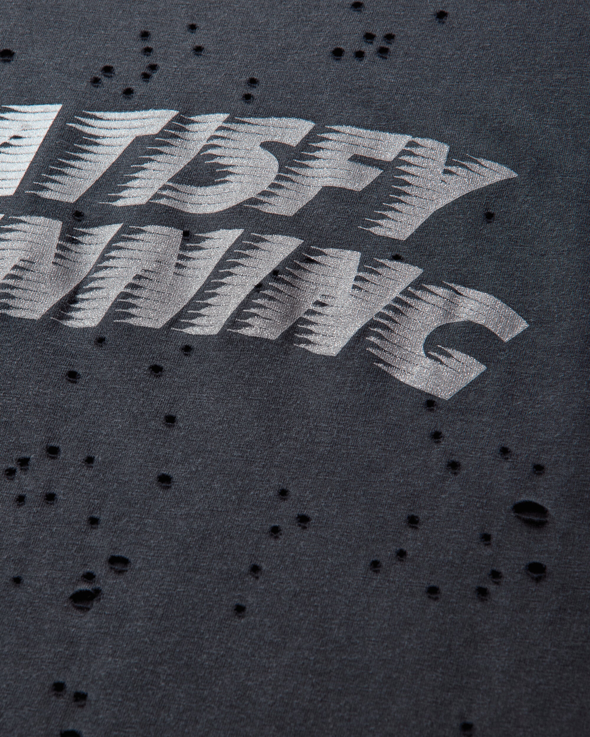 Satisfy Mothtech T Shirt Aged Black Pochoir Satisf T-Shirts Shortsleeve 11006-00A45 00A45