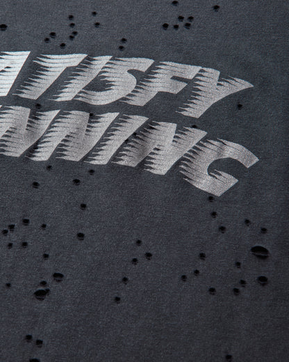 Satisfy Mothtech T Shirt Aged Black Pochoir Satisf T-Shirts Shortsleeve 11006-00A45 00A45