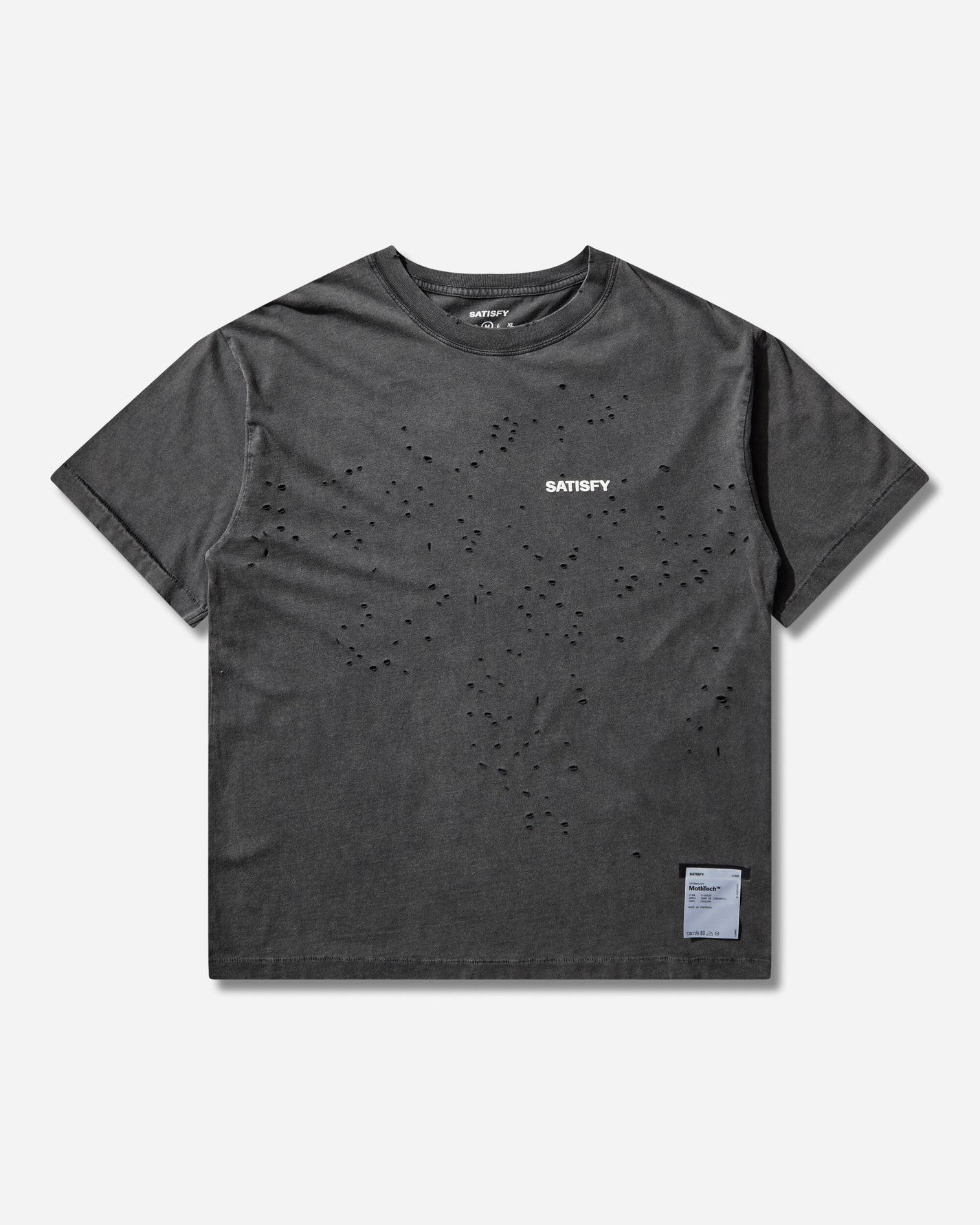 Satisfy Mothtech T Shirt Aged Black SAB T-Shirts Shortsleeve 11006 00A02