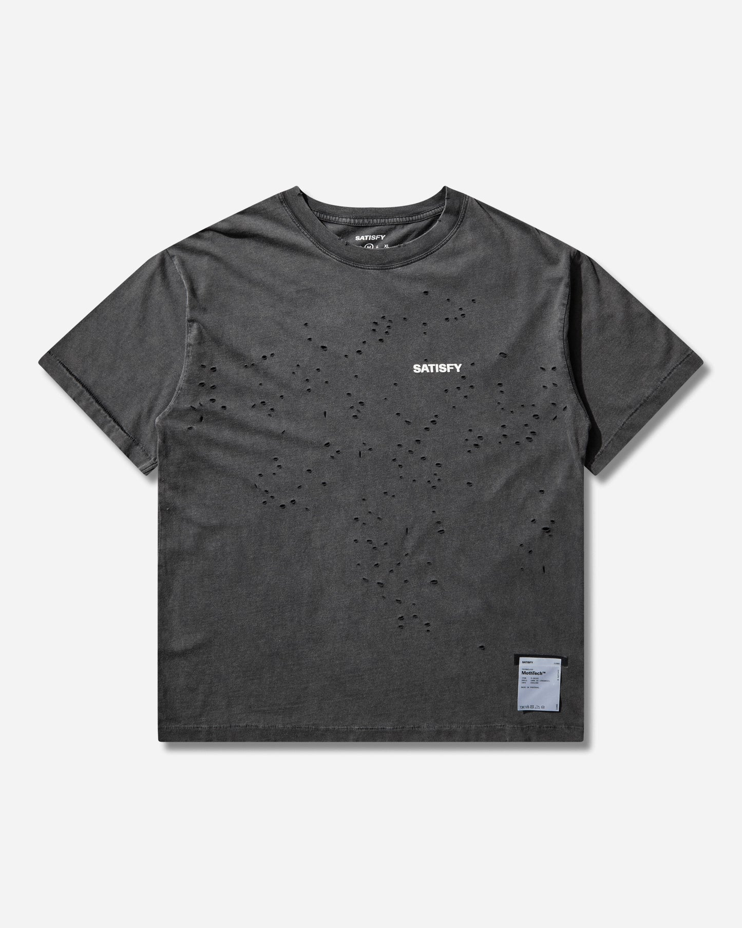 Satisfy Mothtech T Shirt Aged Black SAB T-Shirts Shortsleeve 11006 00A02