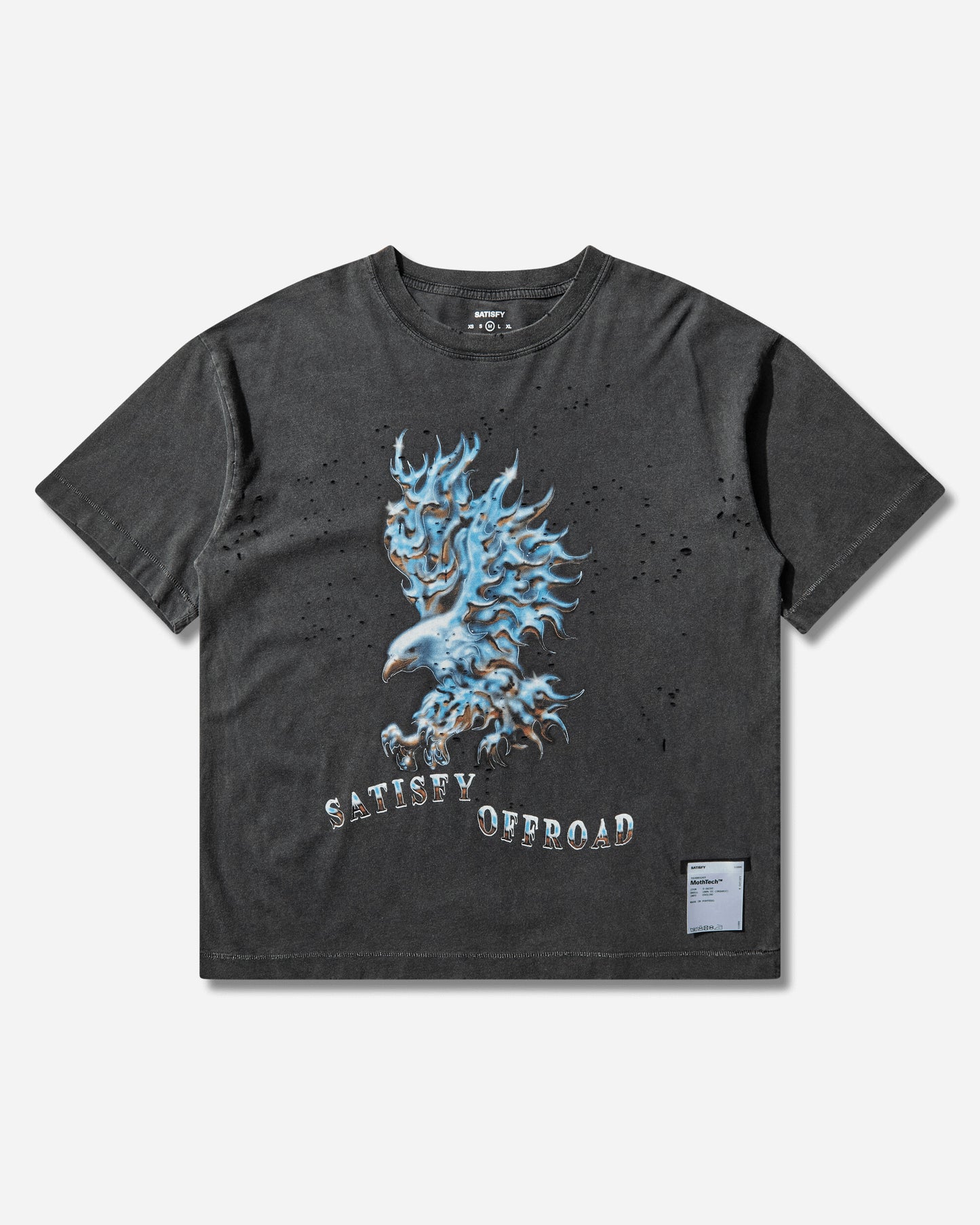 Satisfy Mothtech T Shirt Aged Black T-Shirts Shortsleeve 11006 00A15