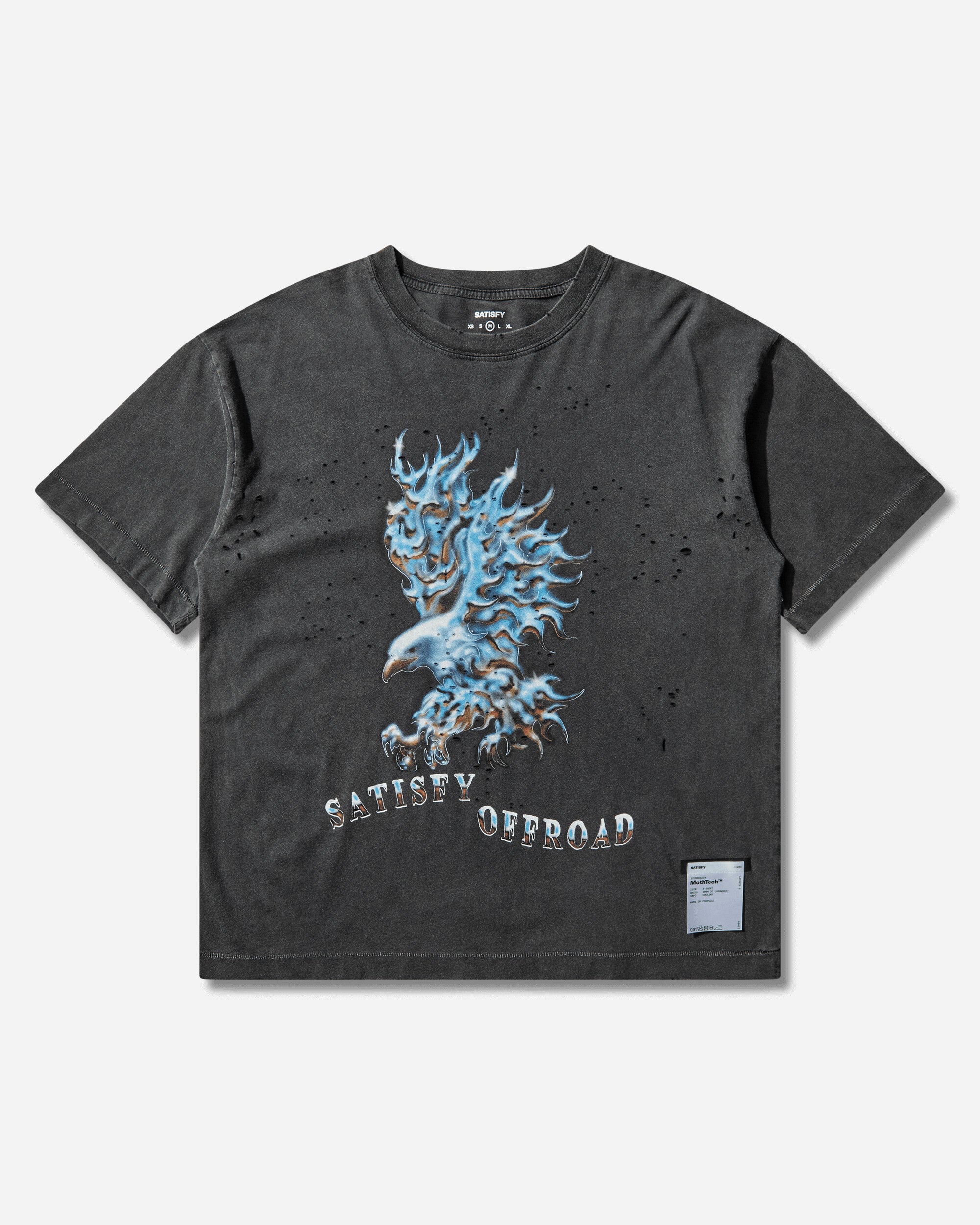 Satisfy Mothtech T Shirt Aged Black T-Shirts Shortsleeve 11006 00A15