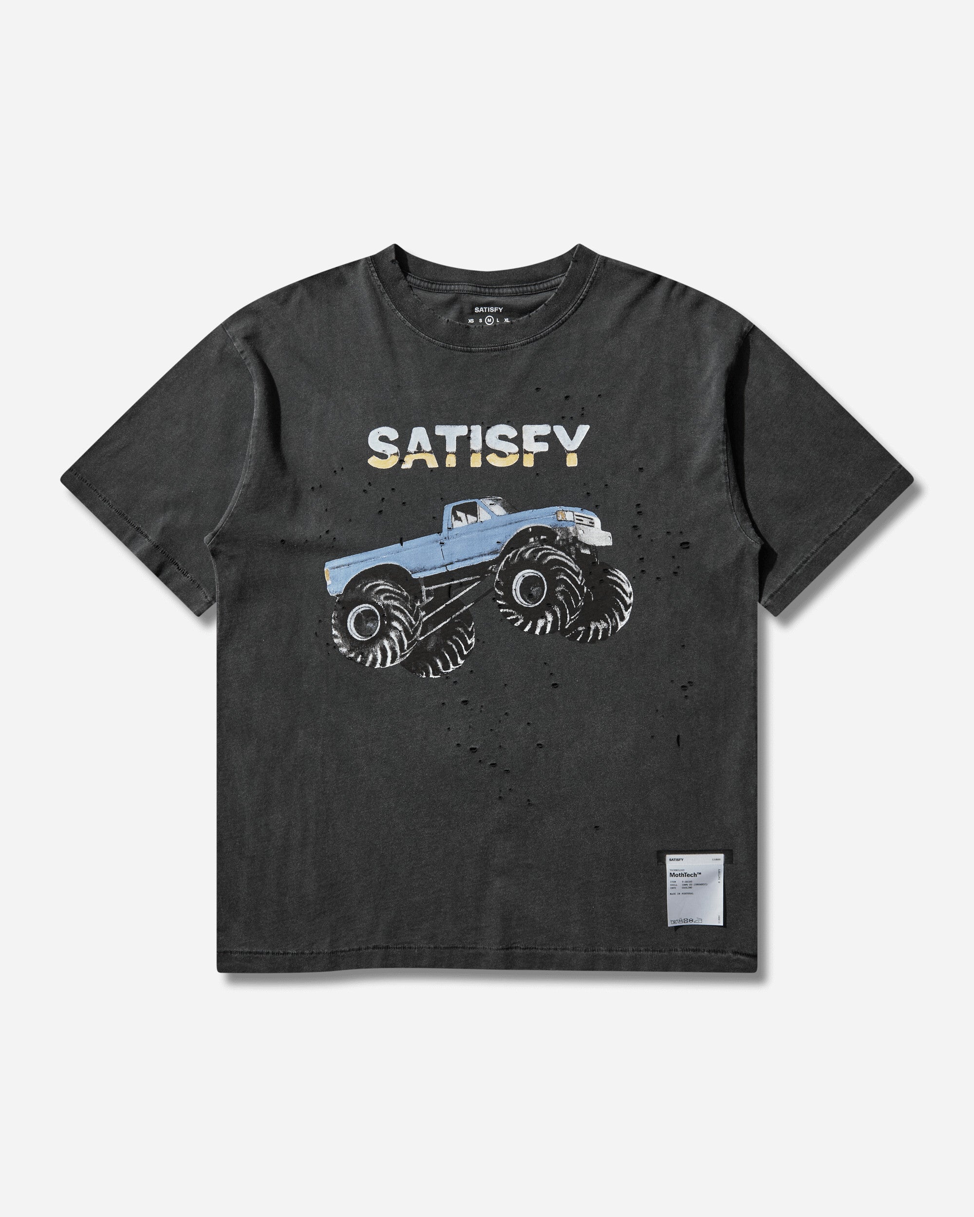 Satisfy Mothtech T Shirt Aged Black T-Shirts Shortsleeve 11006 00A21