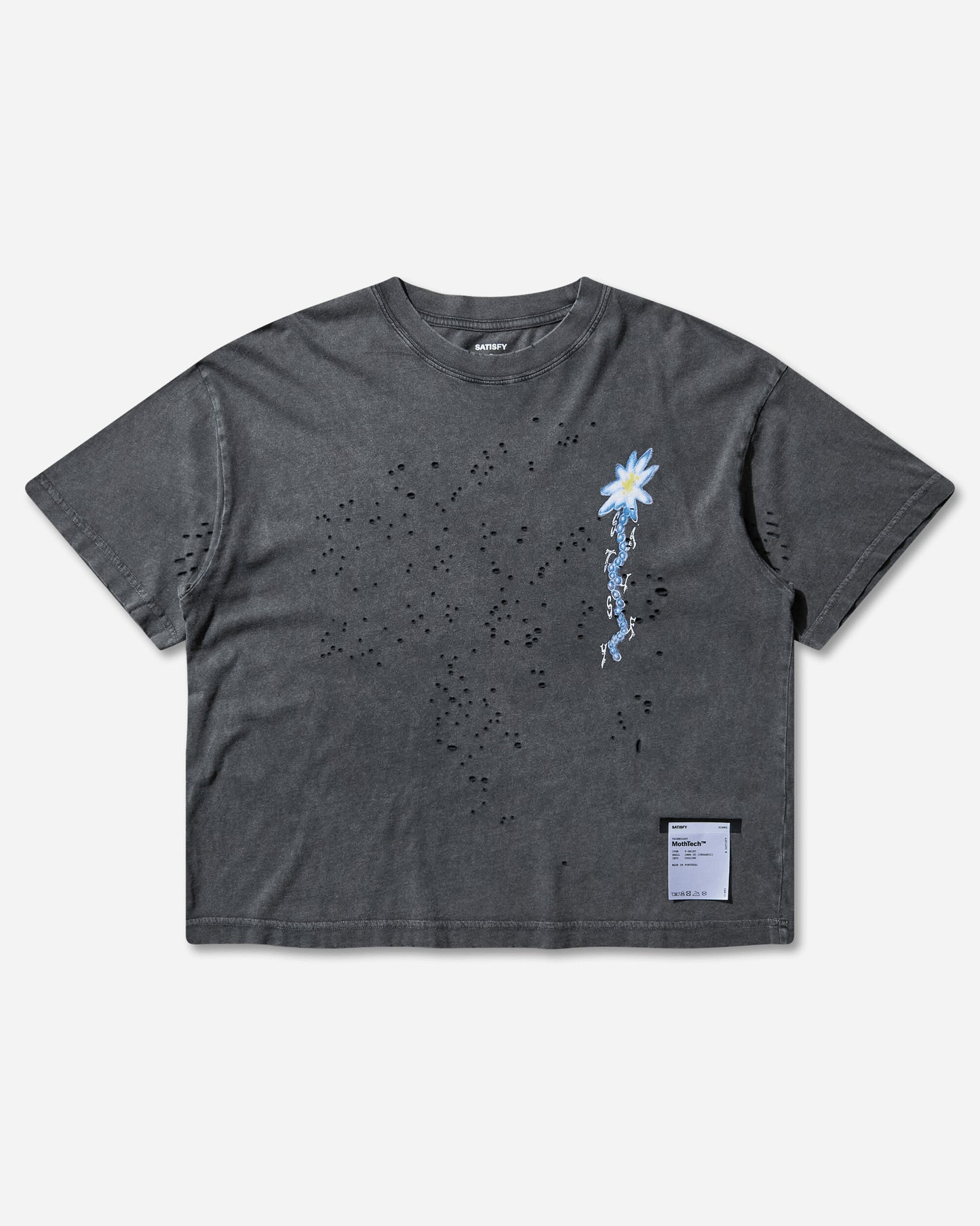 Satisfy Mothtech T Shirt Aged Black T-Shirts Shortsleeve 21002 00A14 