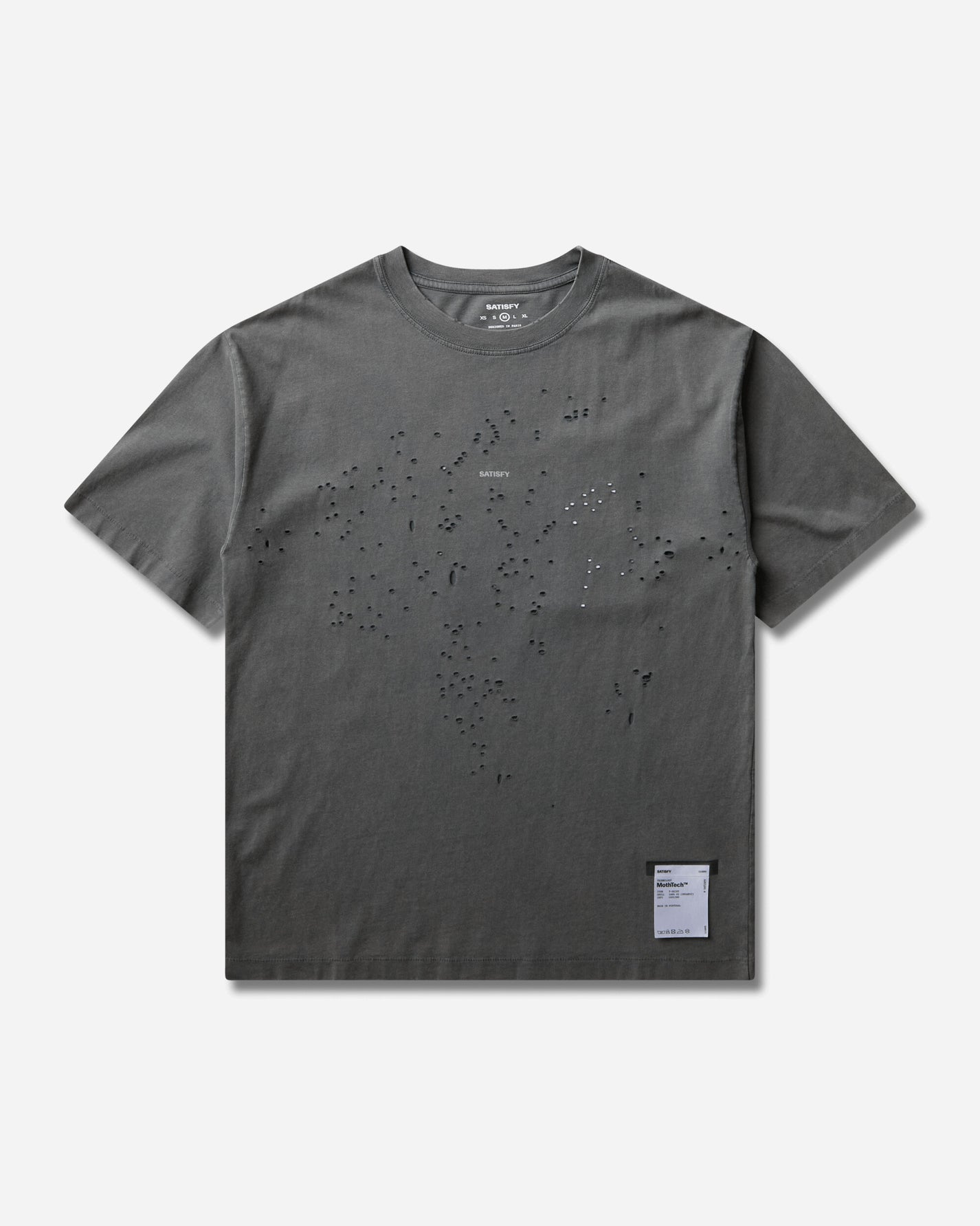 Satisfy Mothtech T Shirt Faded Black SA T-Shirts Shortsleeve 11006-01A01 01A01