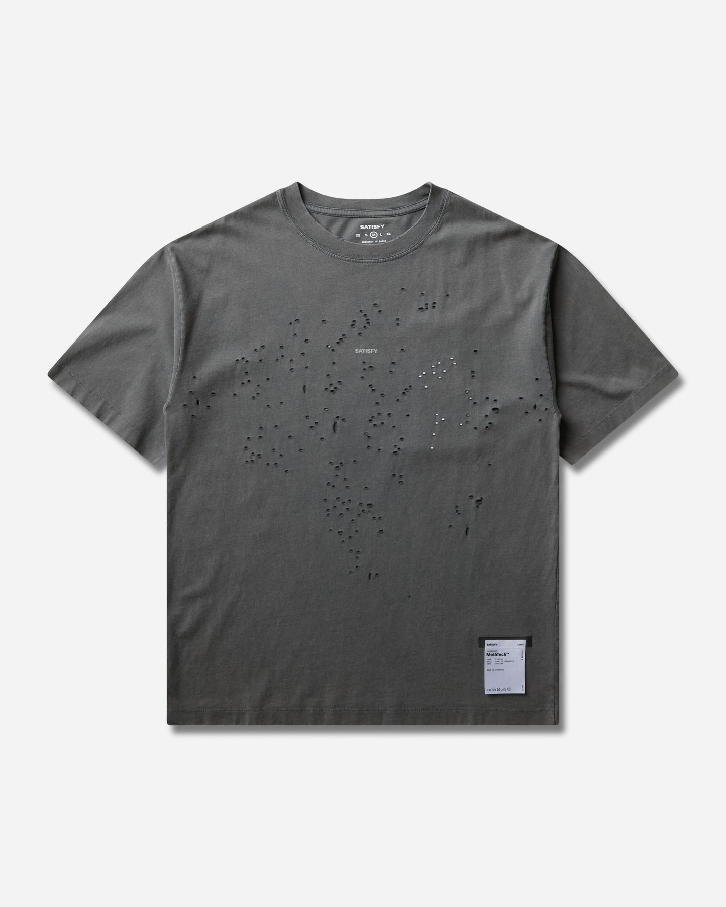 Satisfy Mothtech T Shirt Faded Black SA T-Shirts Shortsleeve 11006-01A01 01A01