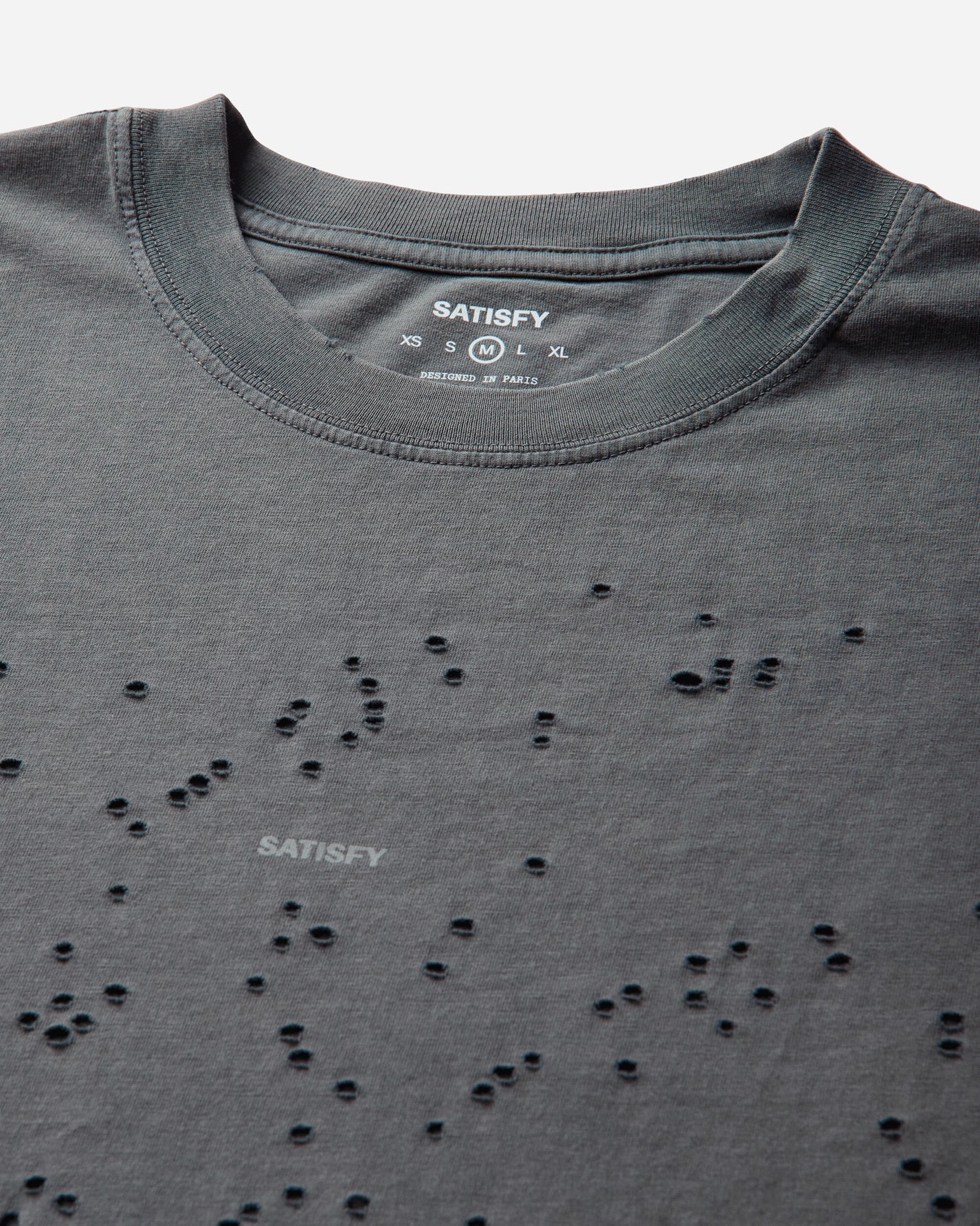 Satisfy Mothtech T Shirt Faded Black SA T-Shirts Shortsleeve 11006-01A01 01A01