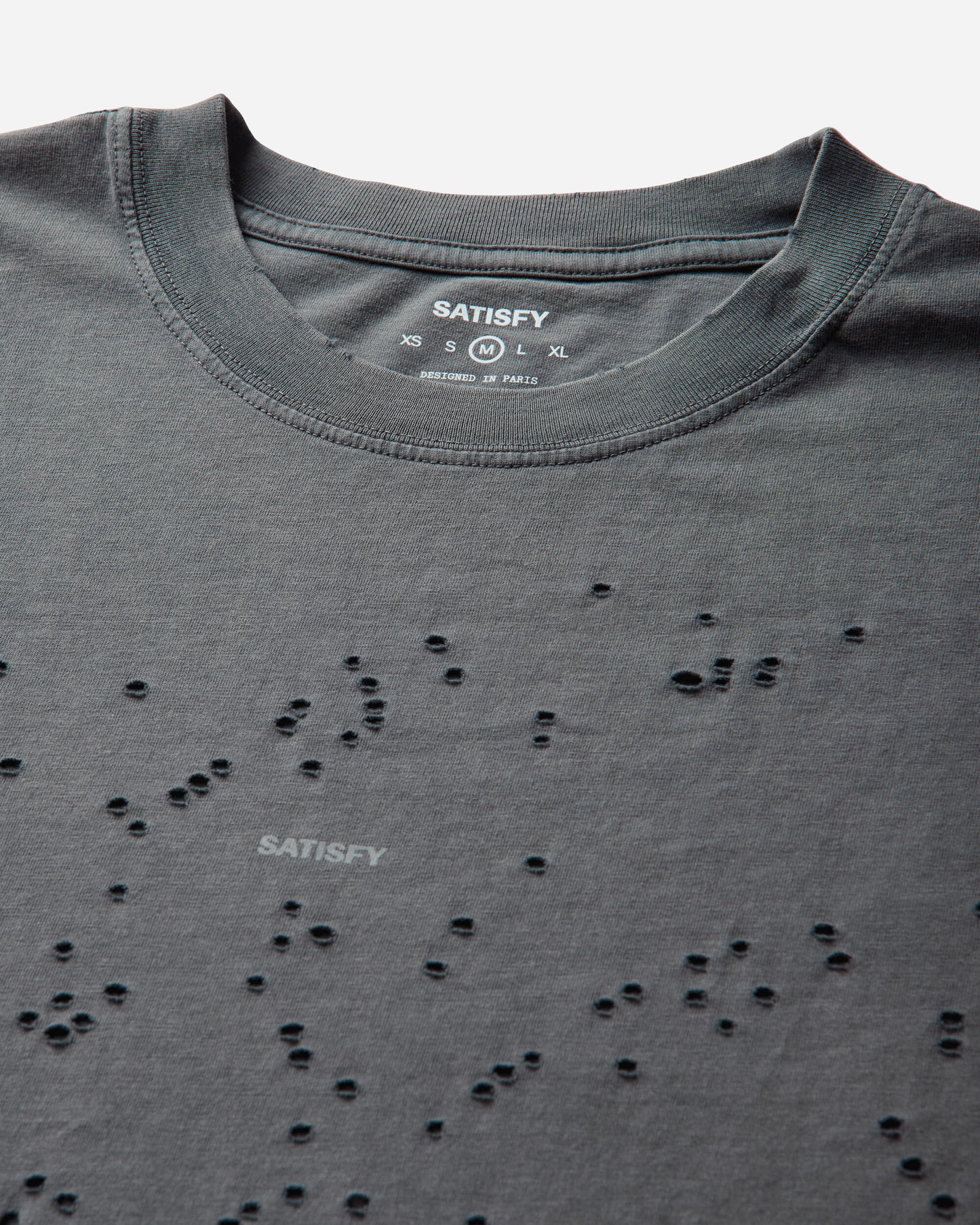 Satisfy Mothtech T Shirt Faded Black SA T-Shirts Shortsleeve 11006-01A01 01A01