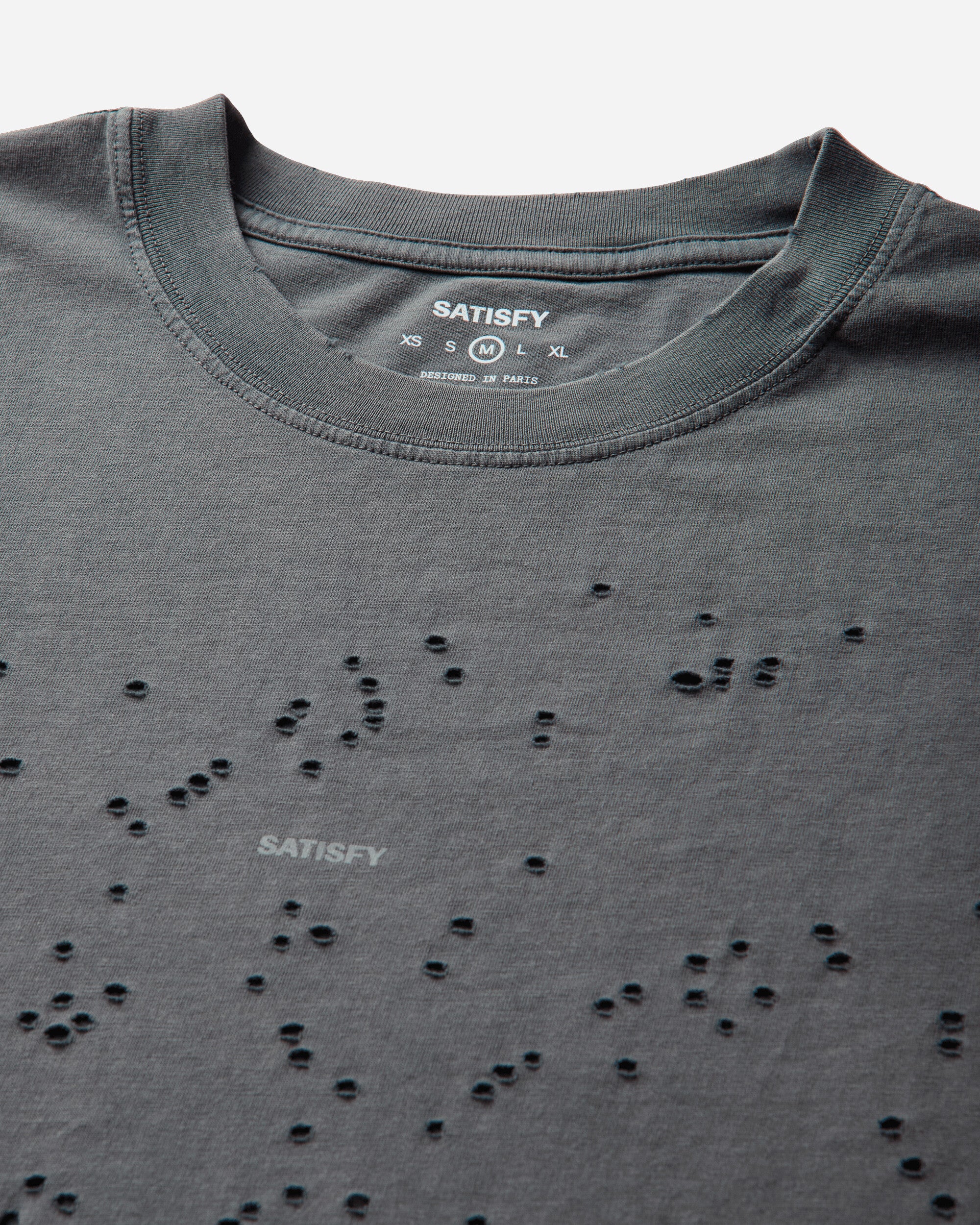 Satisfy Mothtech T Shirt Faded Black SA T-Shirts Shortsleeve 11006-01A01 01A01