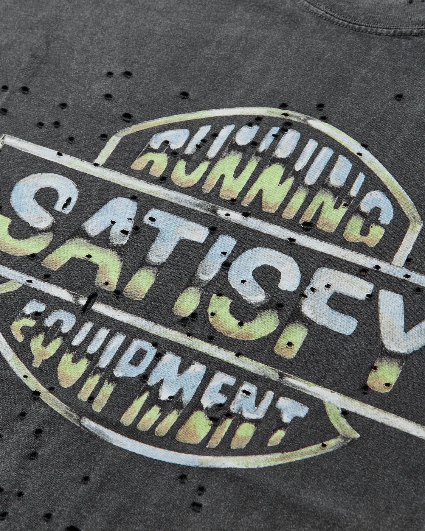 Satisfy Satisfy X Slam Jam Tee Aged Black T-Shirts Shortsleeve 11006 1