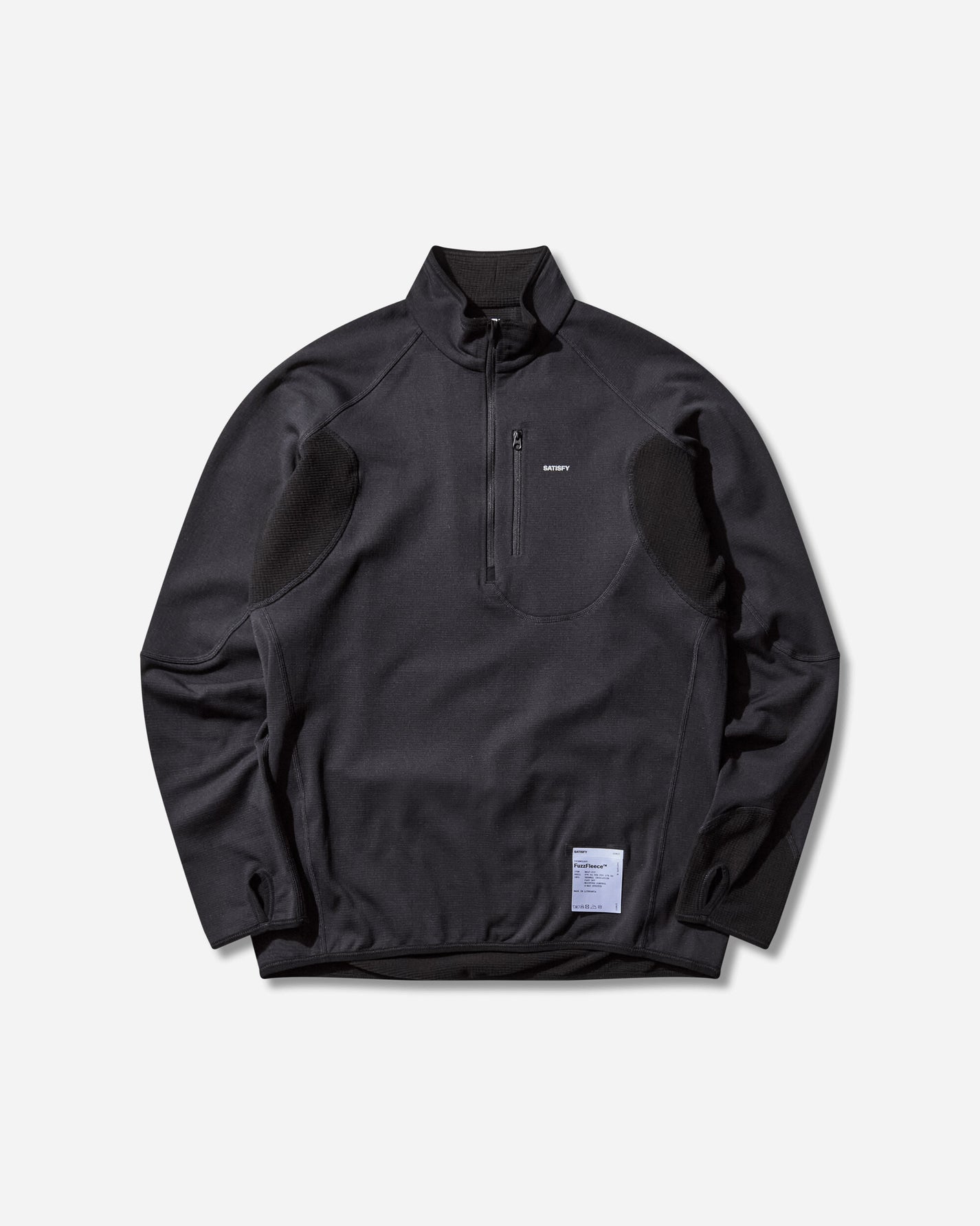 Satisfy FuzzFleece Half-Zip Black Sweatshirts Zip-Ups 11013 RRSA