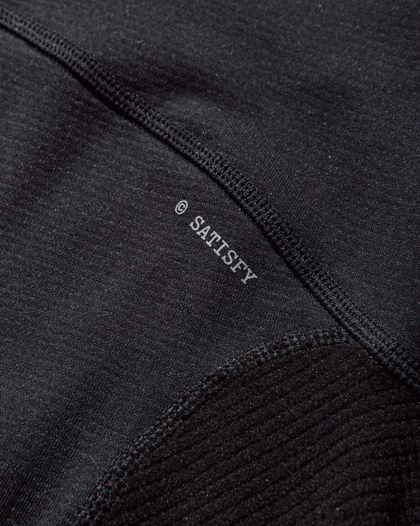 Satisfy Ghostfleece Half Zip Black Sweatshirts Zip-Ups 21005 00001