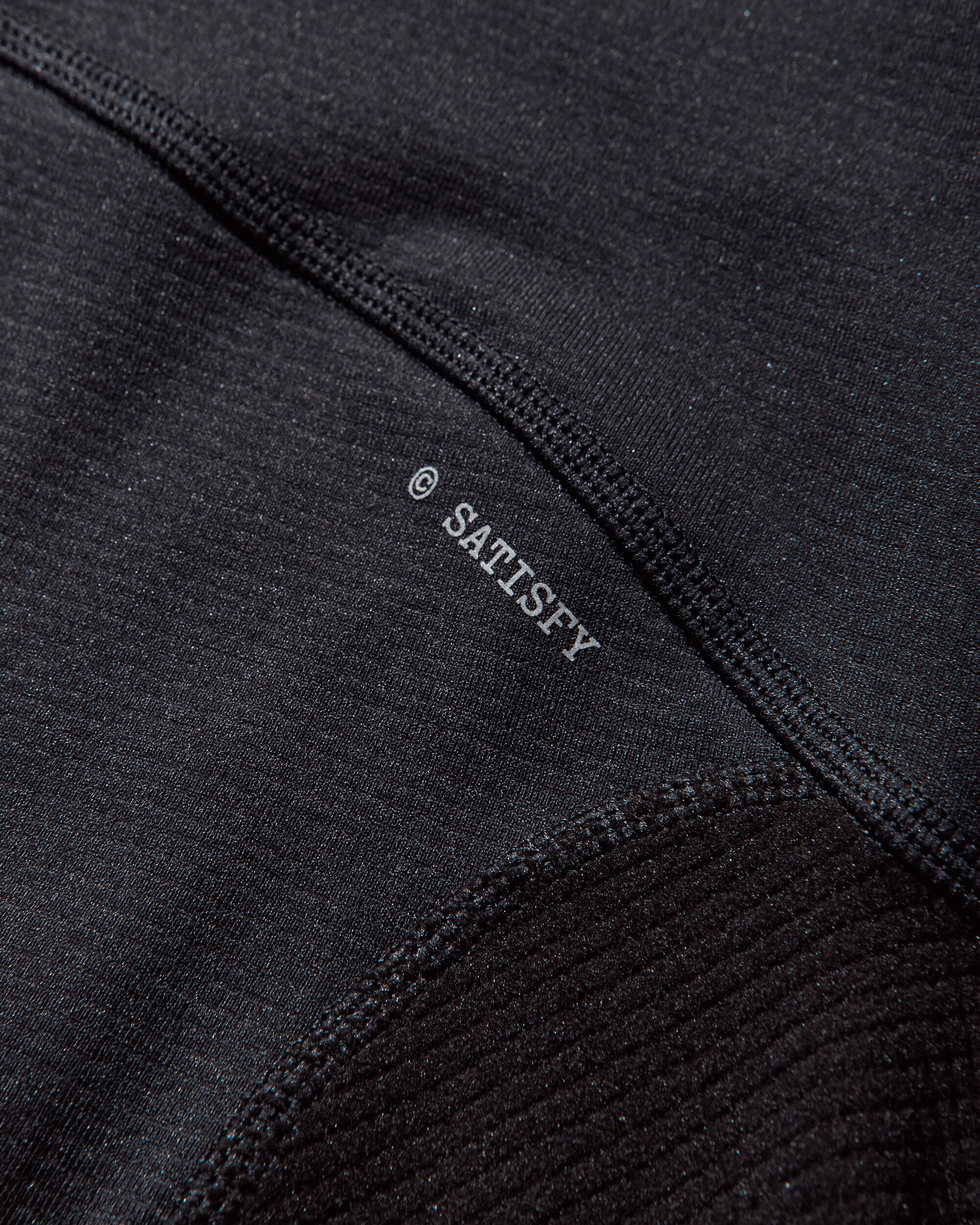 Satisfy Ghostfleece Half Zip Black Sweatshirts Zip-Ups 21005 00001