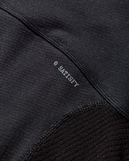 Satisfy Ghostfleece Half Zip Black Sweatshirts Zip-Ups 21005 00001