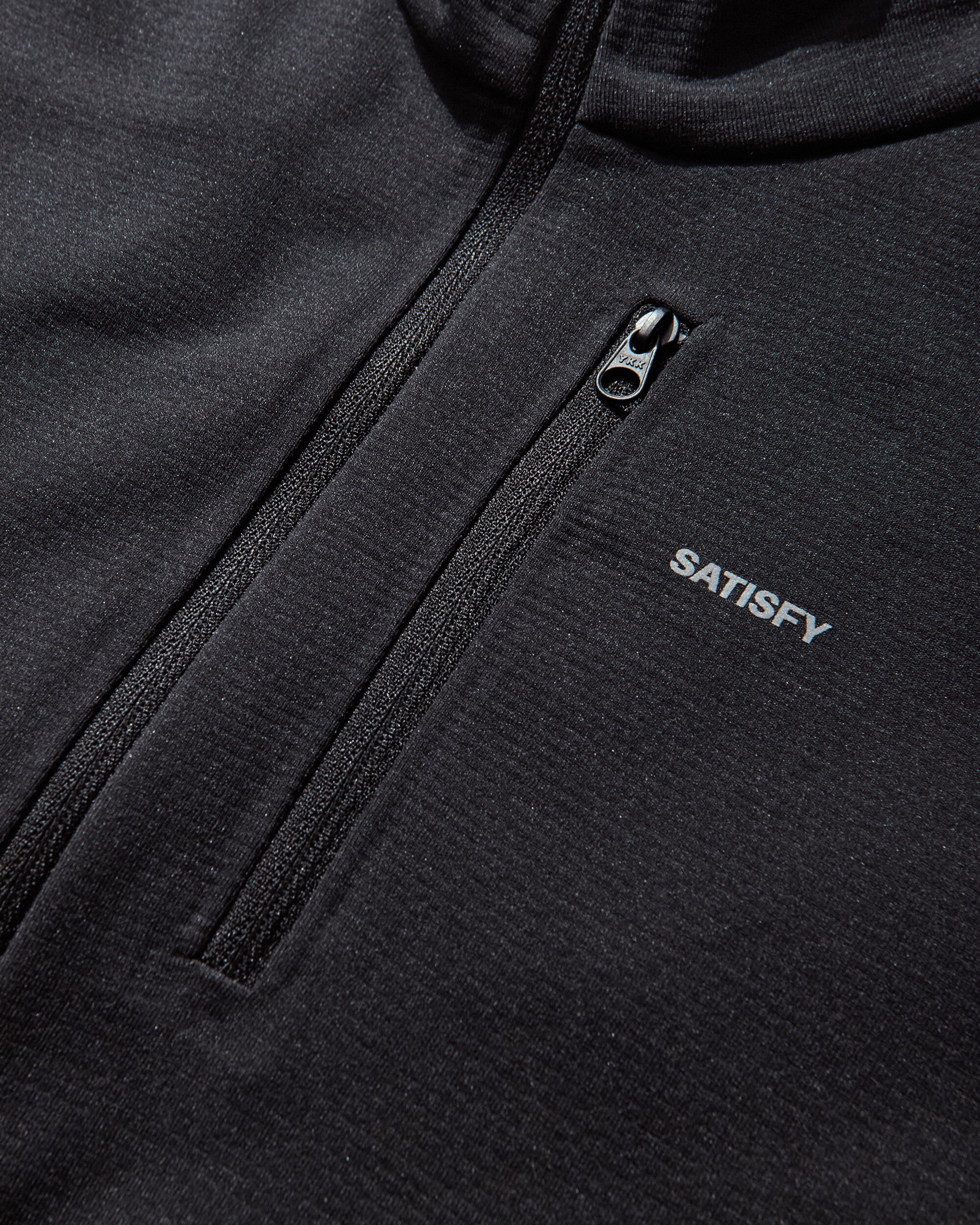 Satisfy Ghostfleece Half Zip Black Sweatshirts Zip-Ups 21005 00001