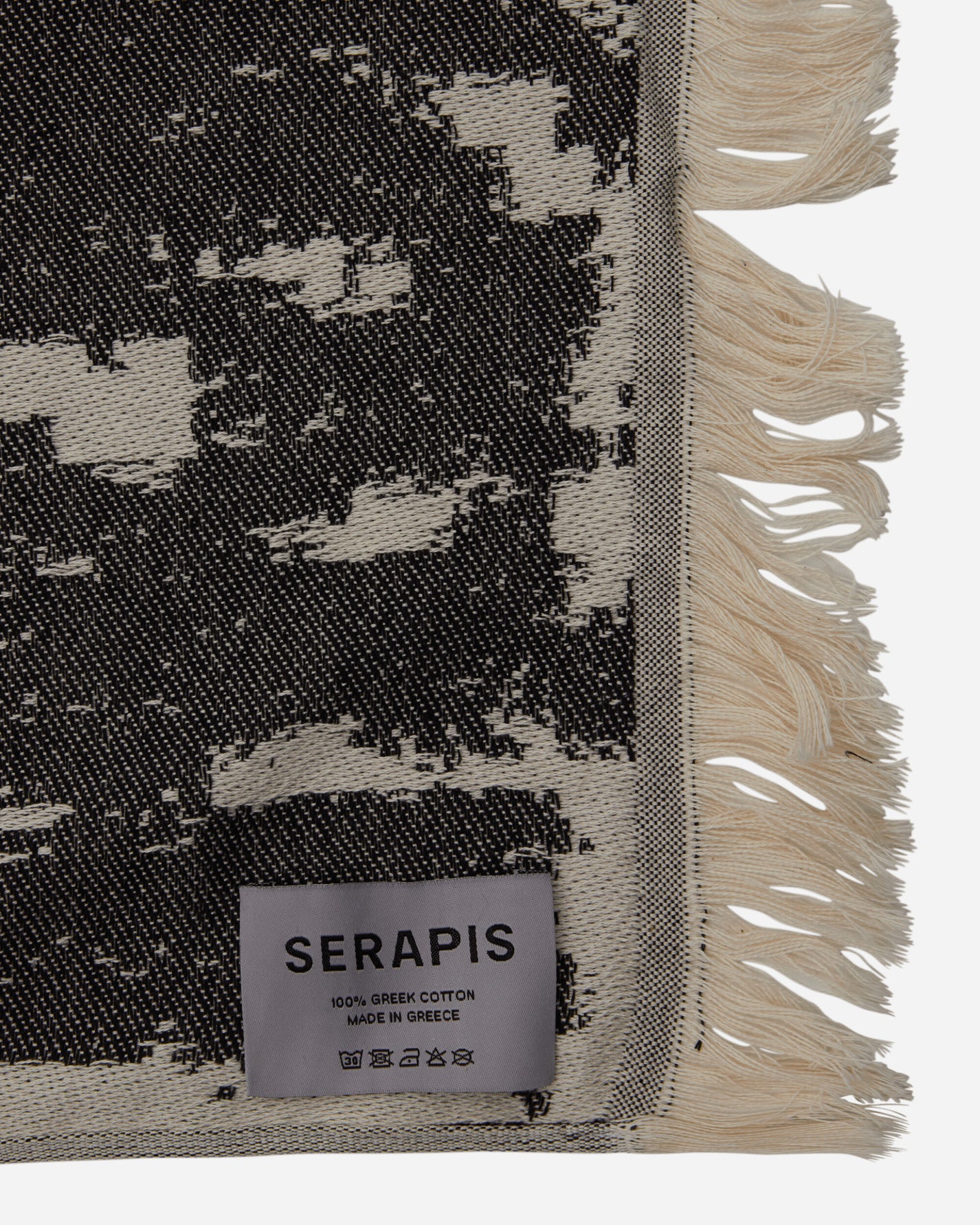 Serapis Hippocampus Pattern Towel Black Textile Bath Towels HW2TO2 001
