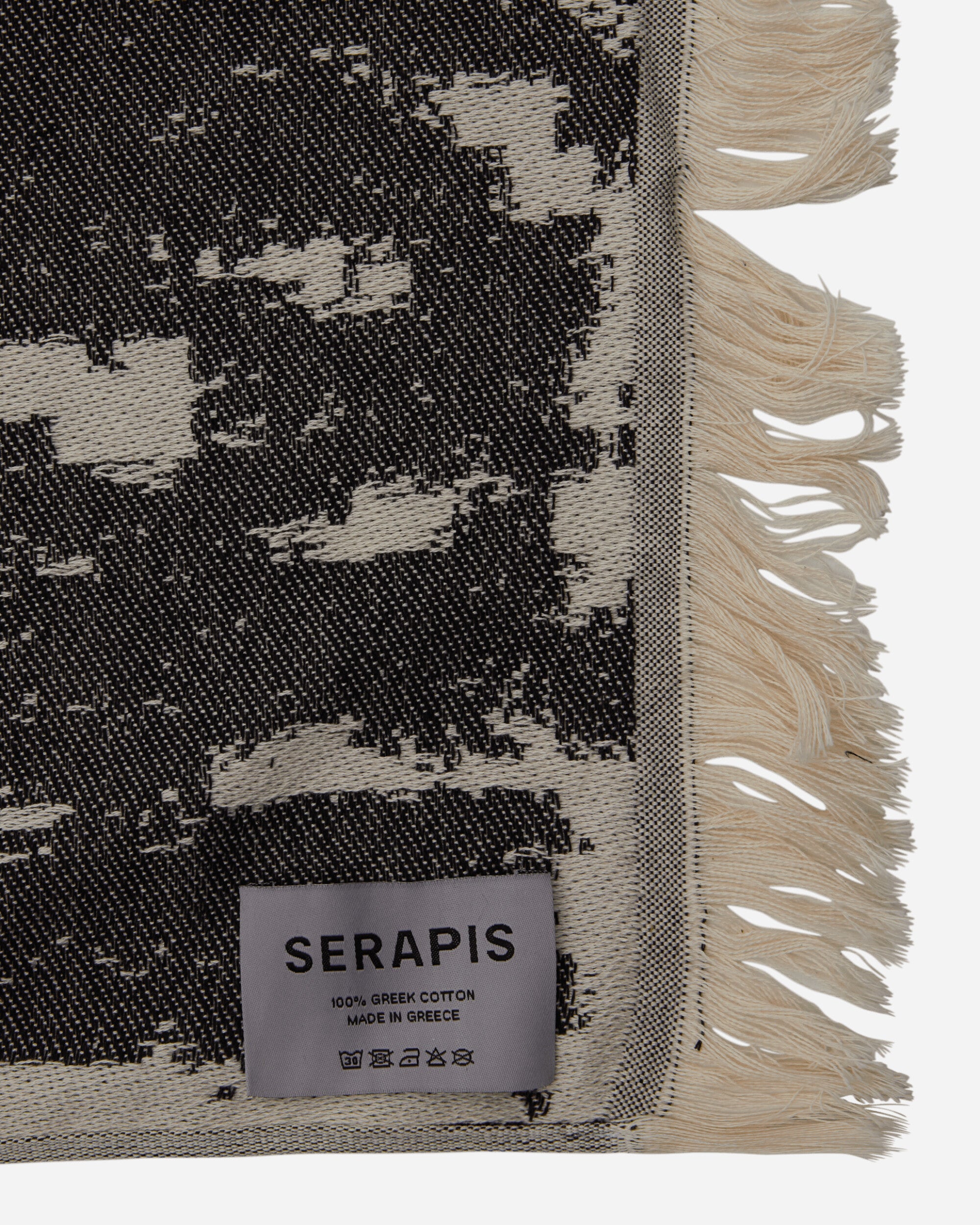 Serapis Hippocampus Pattern Towel Black Textile Bath Towels HW2TO2 001