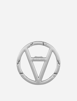 Slam Jam Chaos Is Order Logo Carabiner Silver Small Accessories Keychains BBUW202OT01 GRY0002