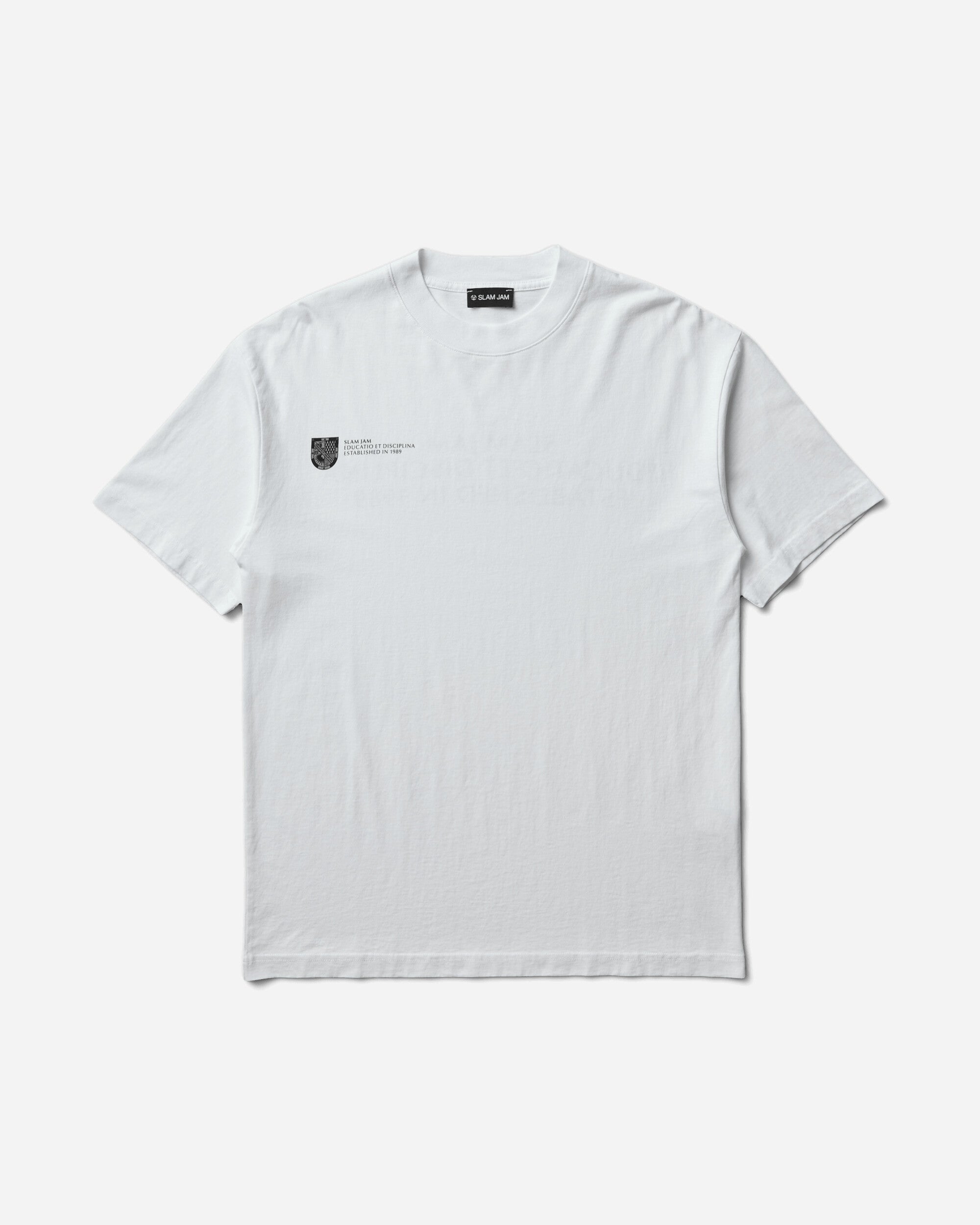 Slam Jam Educatio Et Disciplina T-Shirt White T-Shirts Shortsleeve SJPRALMAS WHT