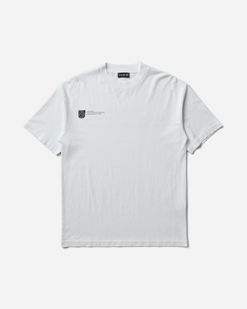 Slam Jam Educatio Et Disciplina T-Shirt White T-Shirts Shortsleeve SJPRALMAS WHT