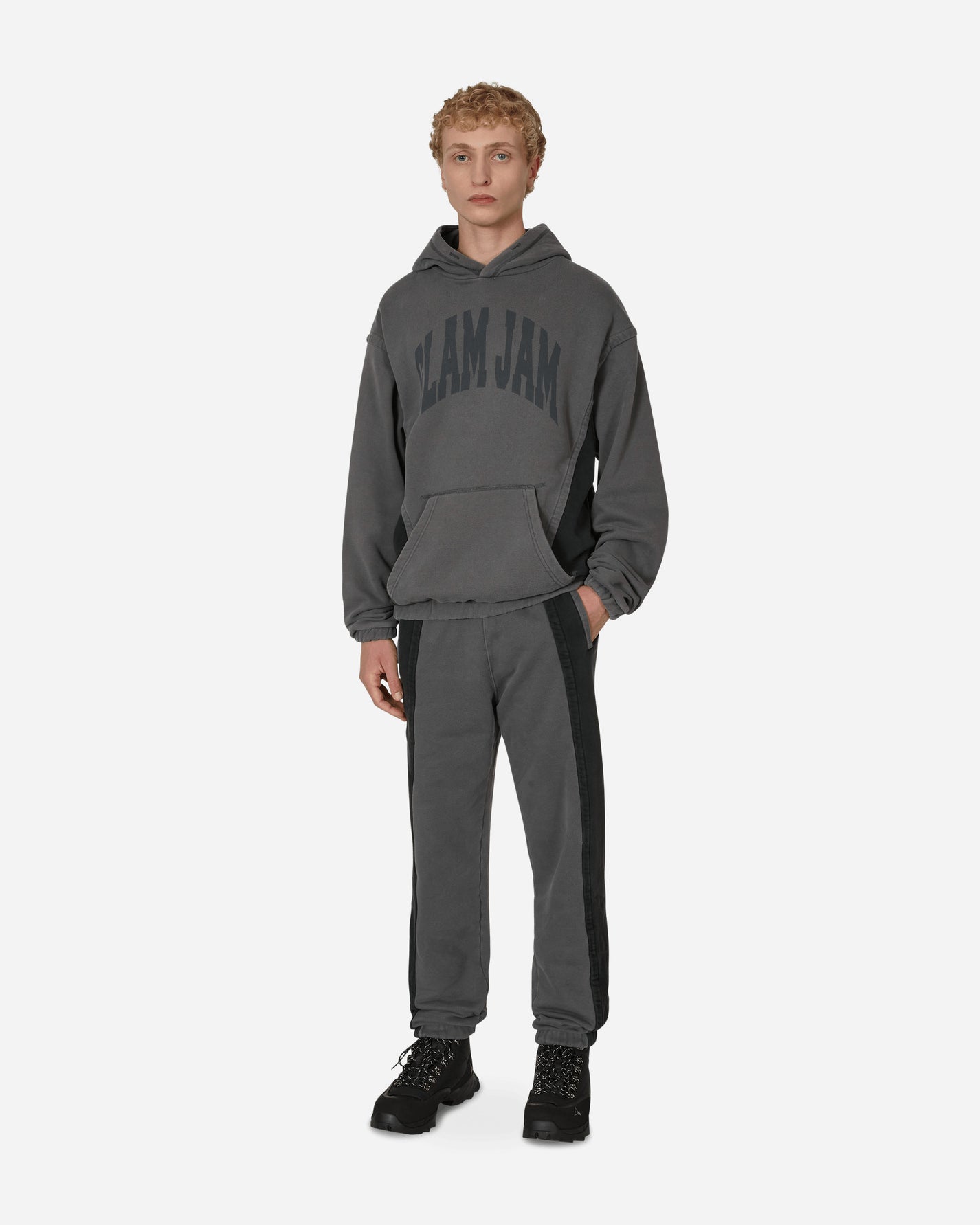 Slam Jam Panel Sweatpant Gray Black Pants Sweatpants SBM0020FA12 GRYBL01