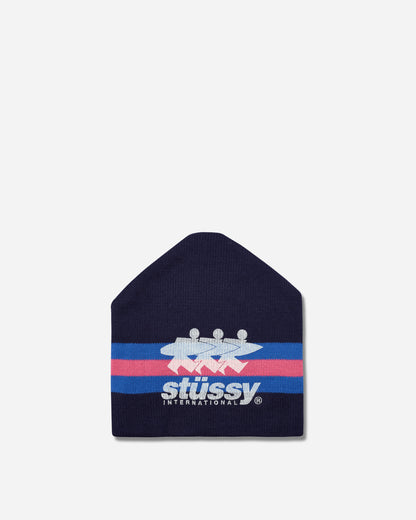 Stüssy Stripe Ski Beanie Navy Hats Beanies 1321276SJ 0806