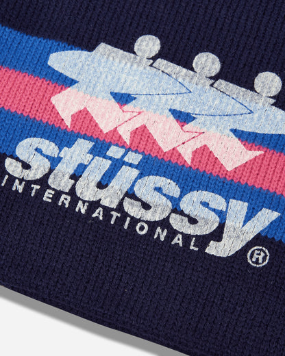 Stüssy Stripe Ski Beanie Navy Hats Beanies 1321276SJ 0806