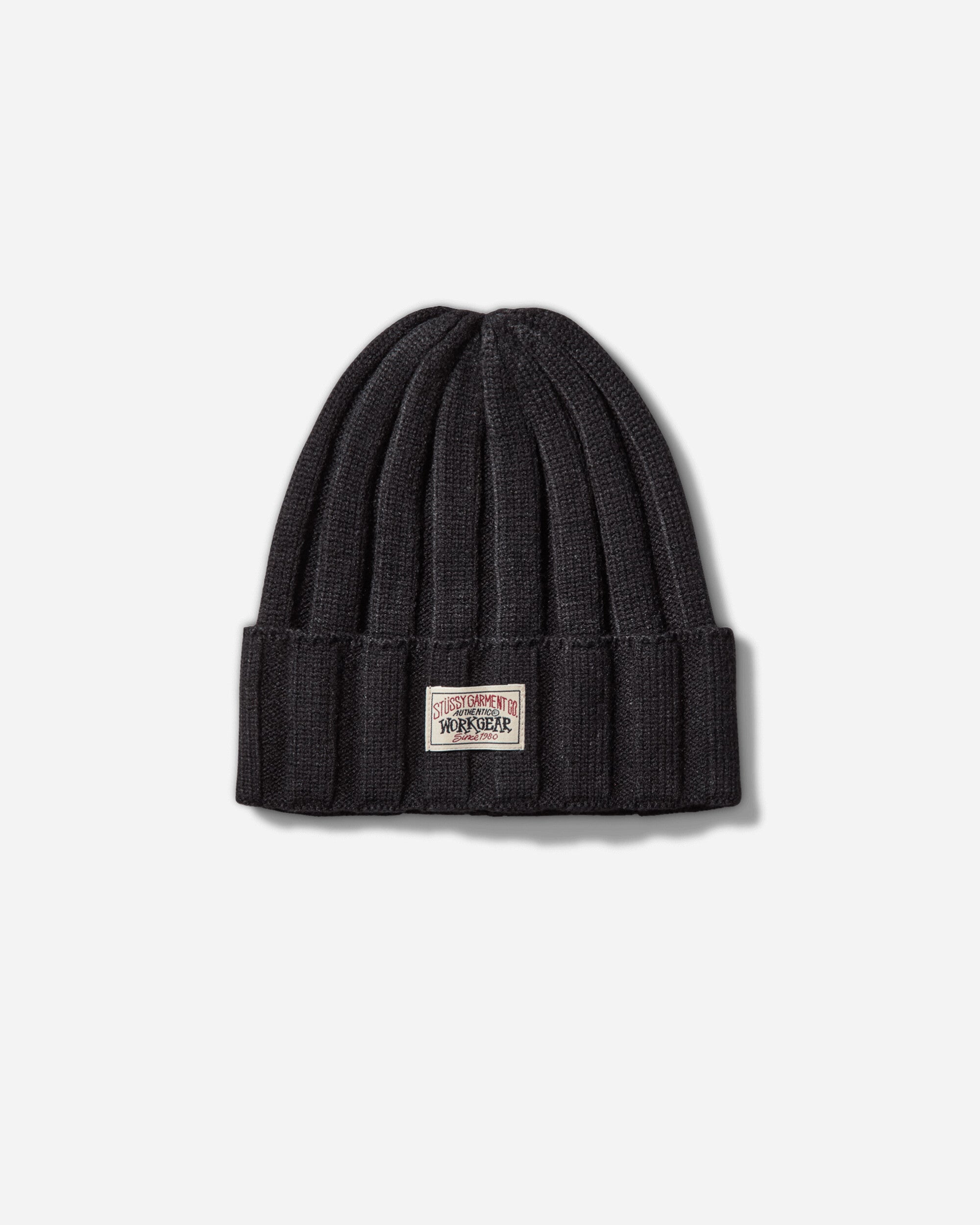 Stüssy Workwear Cuff Beanie Black Hats Beanies 1321147 0001