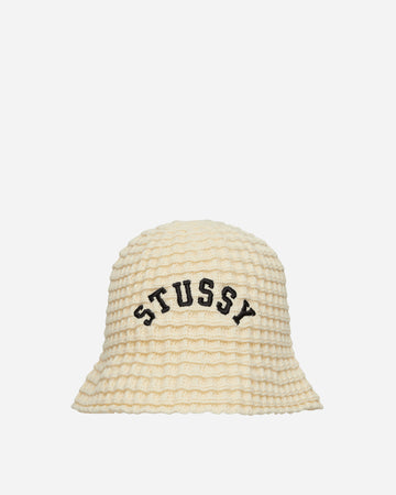 Stüssy Waffle Knit Bucket Hat Bone - Slam Jam® Official Store