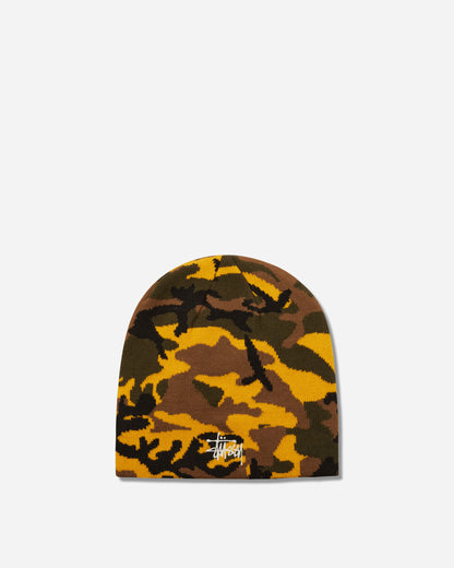 Stüssy Basic Jacquard Skullcap Yellow Camo Hats Caps 1321278SJ 2791