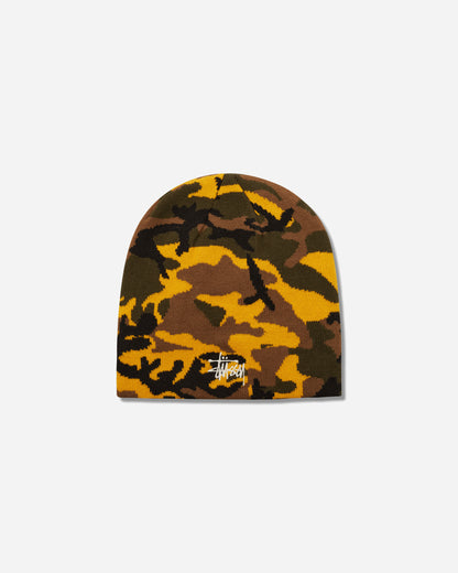 Stüssy Basic Jacquard Skullcap Yellow Camo Hats Caps 1321278SJ 2791
