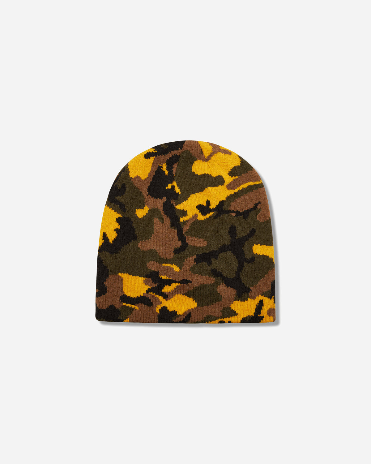Stüssy Basic Jacquard Skullcap Yellow Camo Hats Caps 1321278SJ 2791