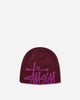 Stüssy Brushed Out Basic Skullcap Plum Hats Caps 1321279SJ 0805