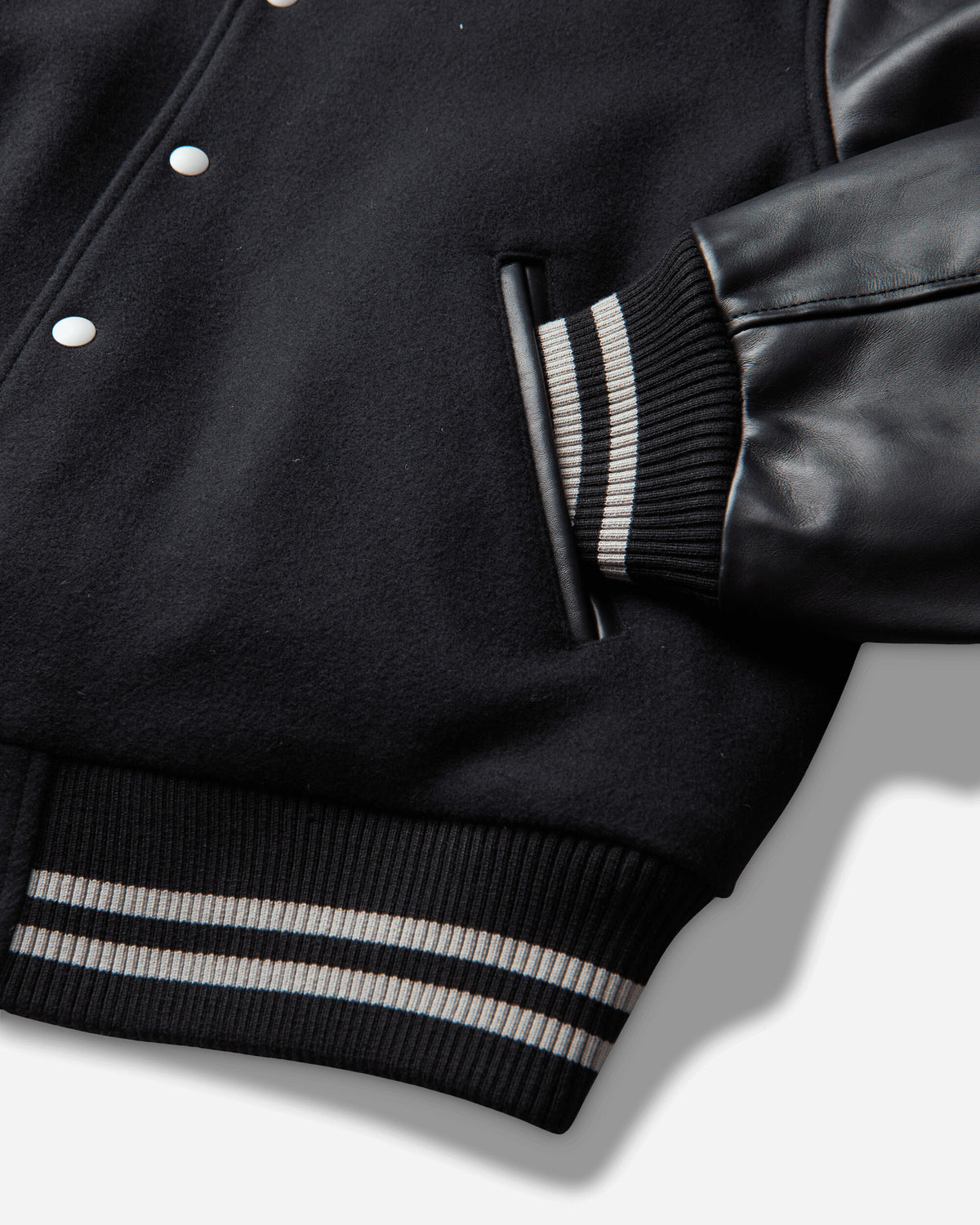 Stüssy Wool Varsity Black Coats and Jackets Bomber Jackets 115968SJ 0001