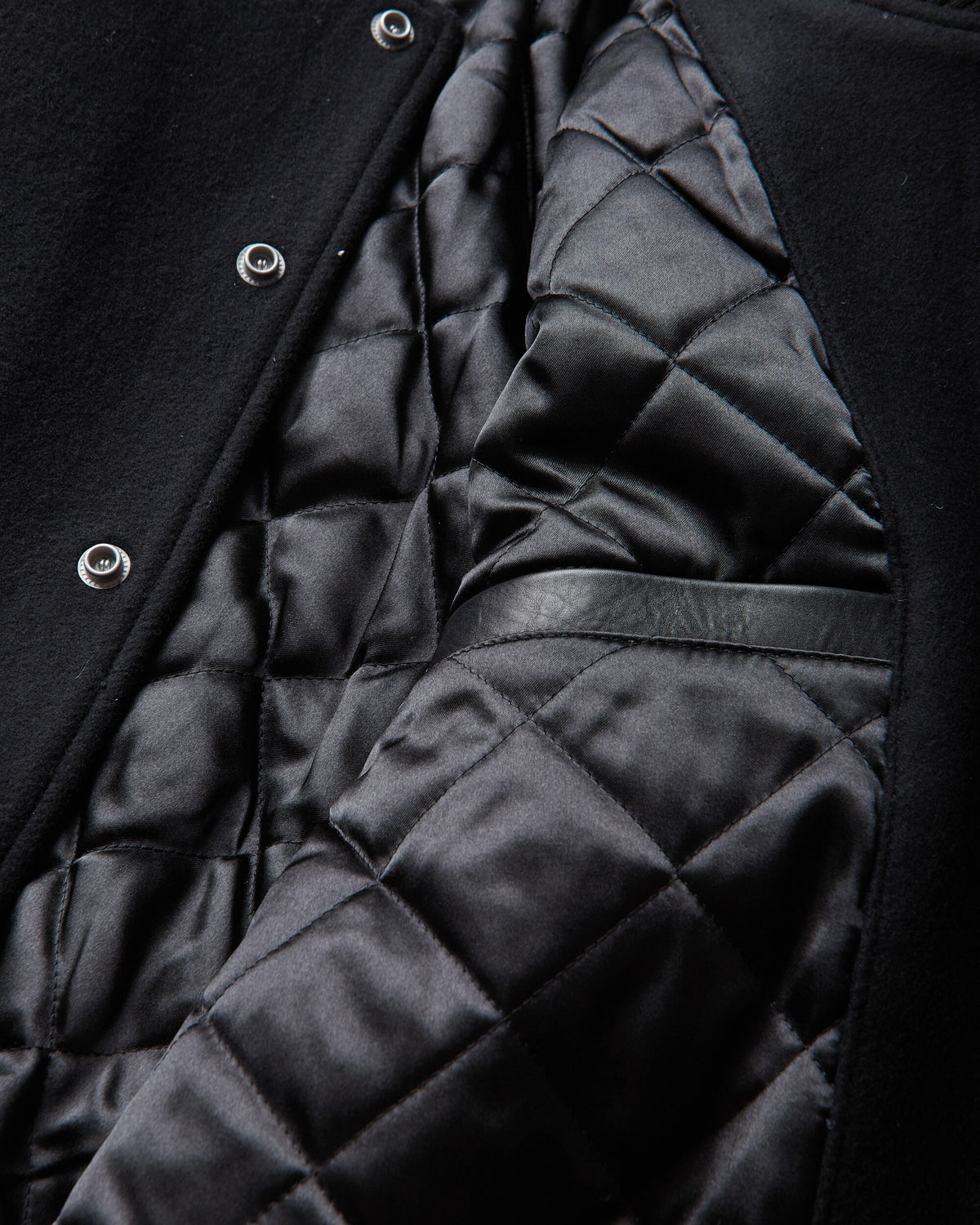Stüssy Wool Varsity Black Coats and Jackets Bomber Jackets 115968SJ 0001