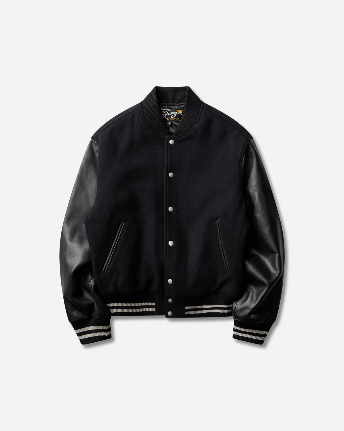 Stüssy Wool Varsity Black Coats and Jackets Bomber Jackets 115968SJ 0001