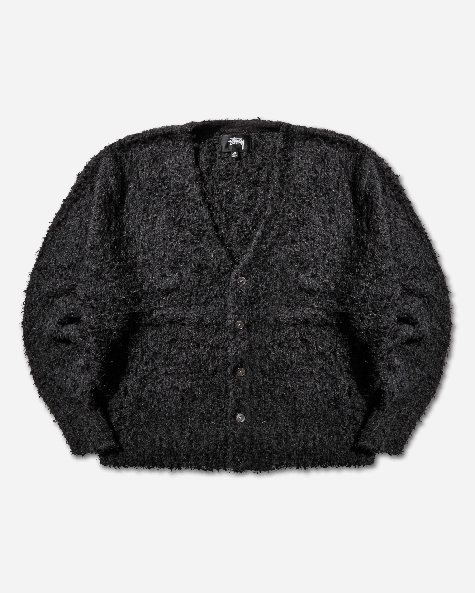Stüssy Textured Cardigan Black Knitwears Cardigans 117291SJ 0001