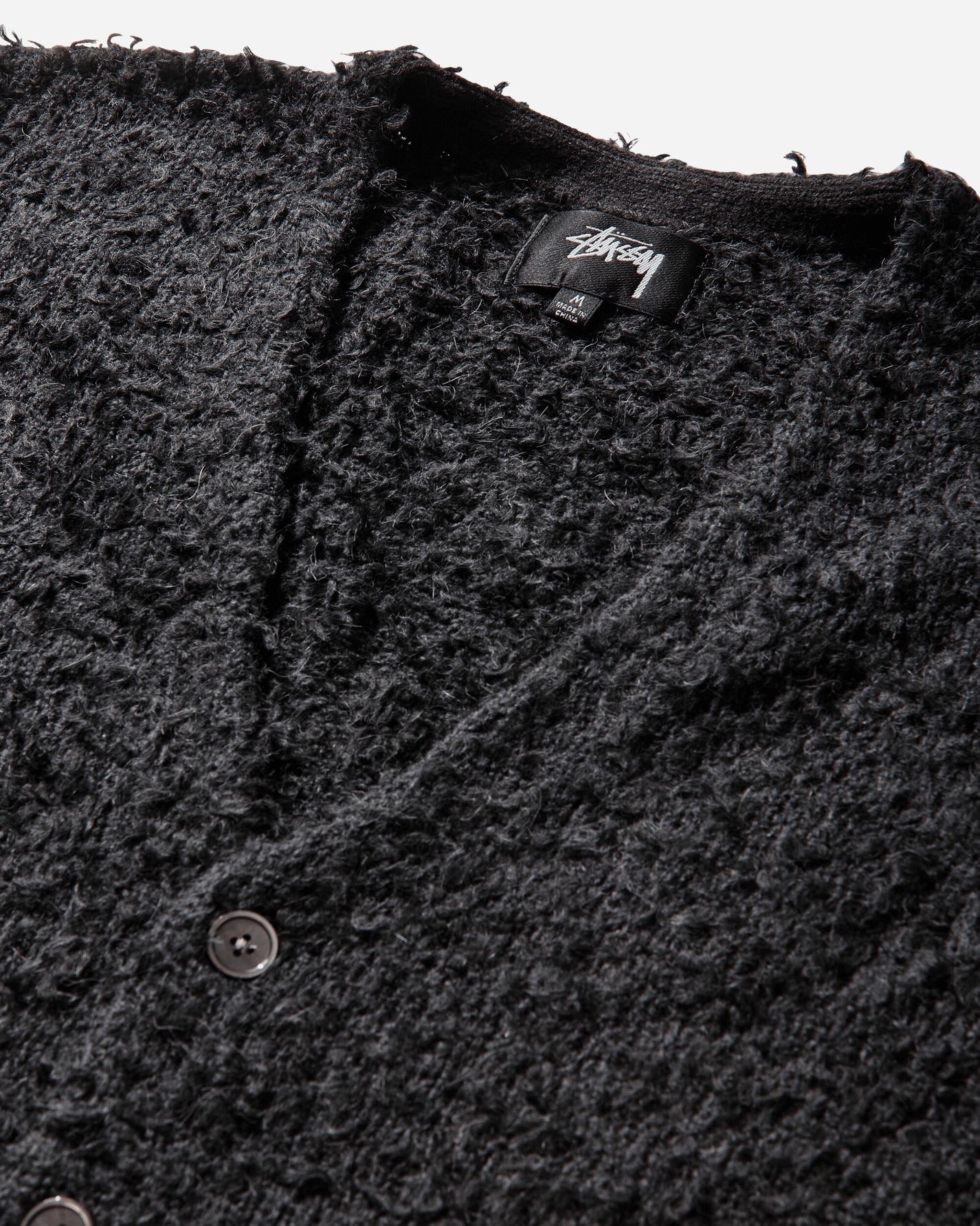 Stüssy Textured Cardigan Black Knitwears Cardigans 117291SJ 0001