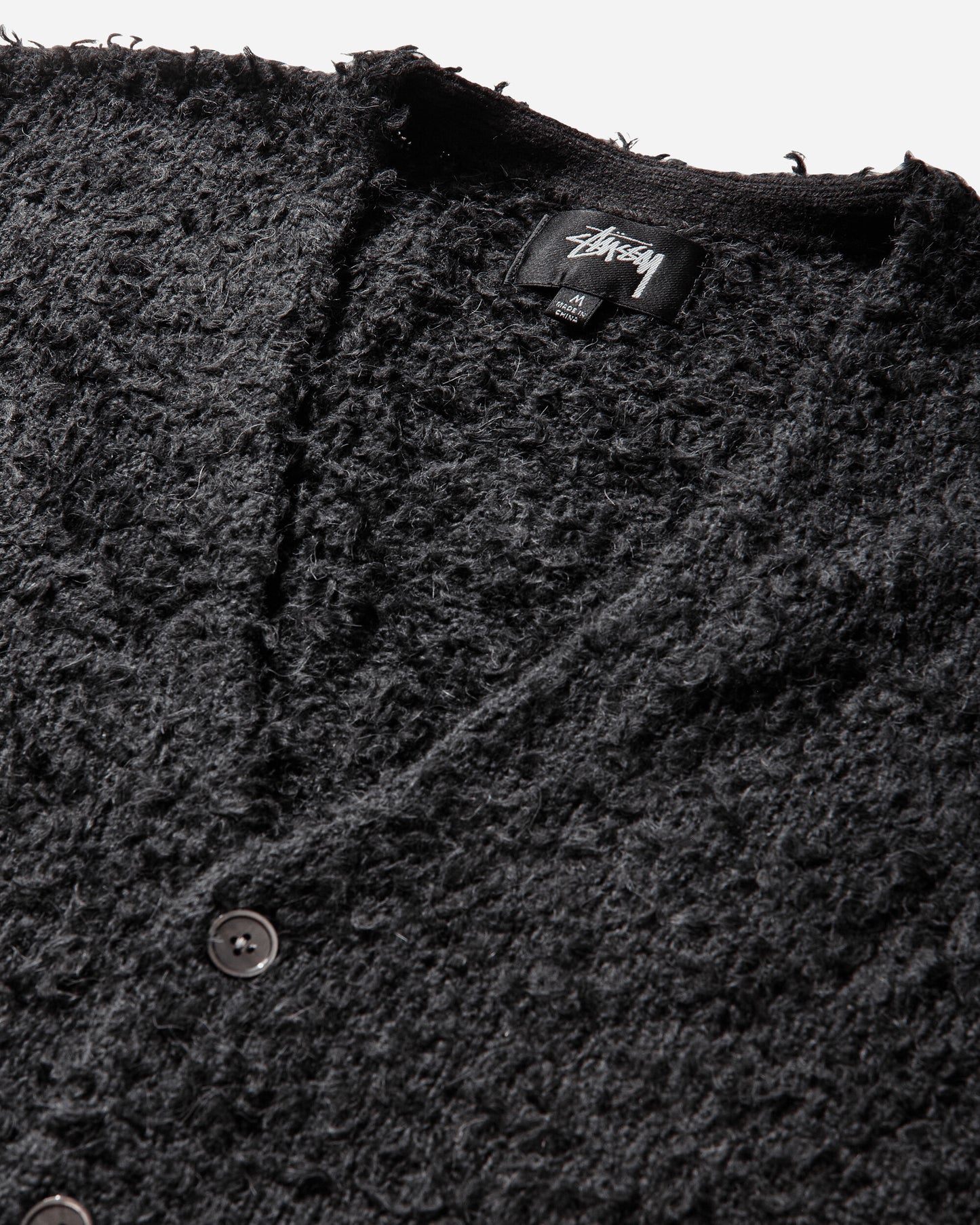 Stüssy Textured Cardigan Black Knitwears Cardigans 117291SJ 0001