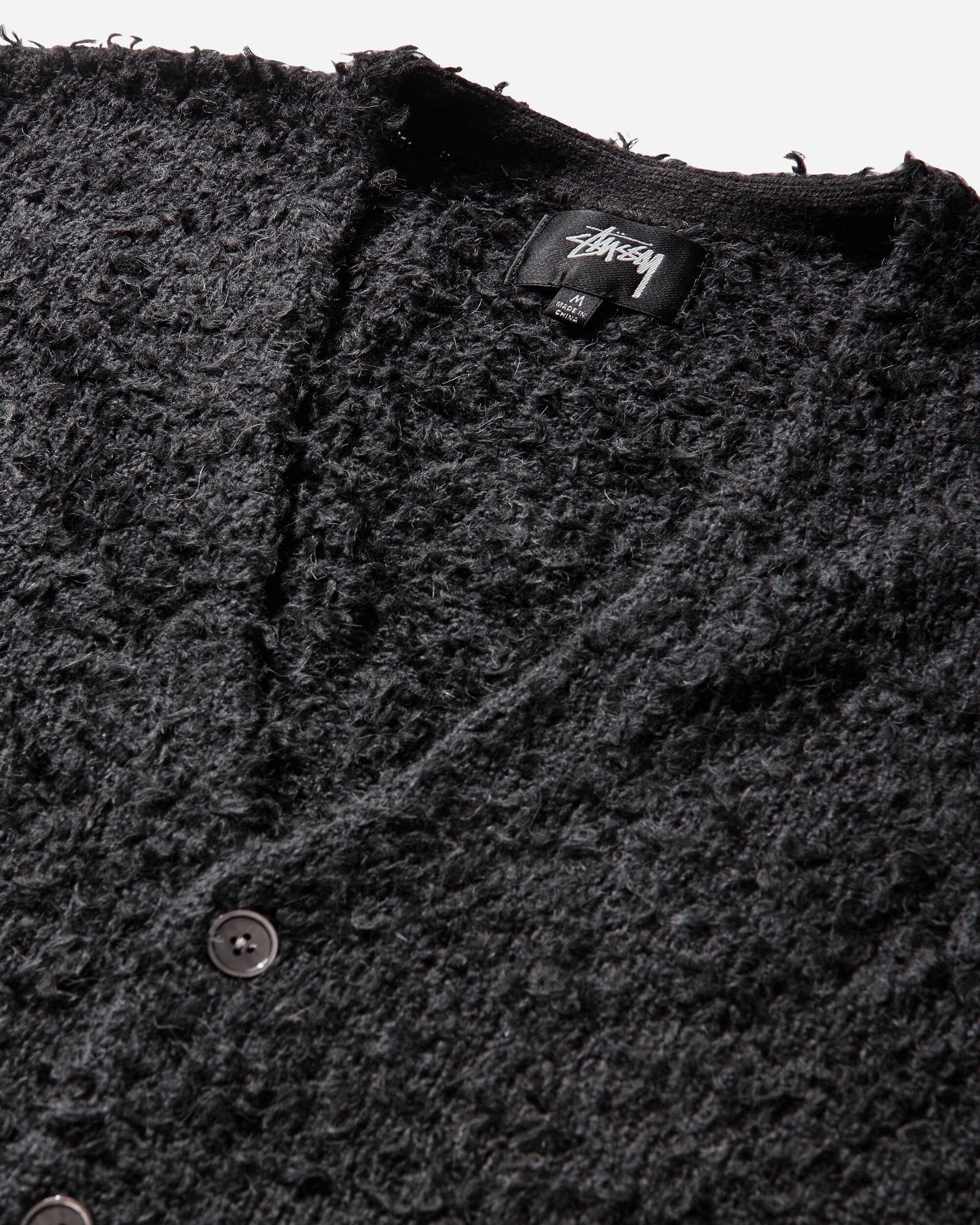 Stüssy Textured Cardigan Black Knitwears Cardigans 117291SJ 0001
