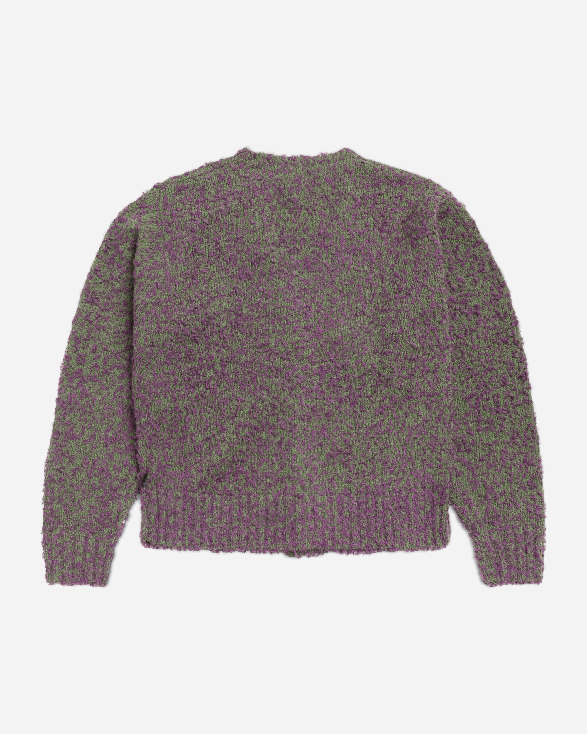 Stüssy Textured Cardigan Purple/Green Knitwears Cardigans 117291SJ 960