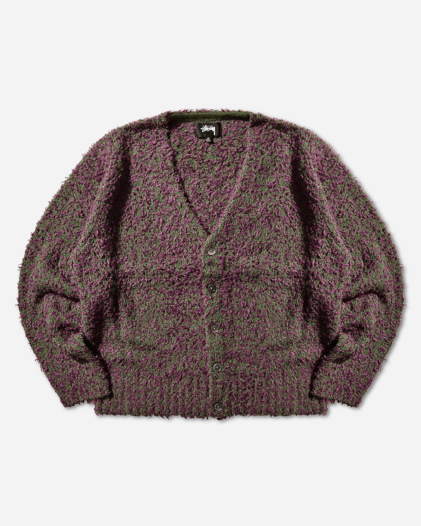Stüssy Textured Cardigan Purple/Green Knitwears Cardigans 117291SJ 960